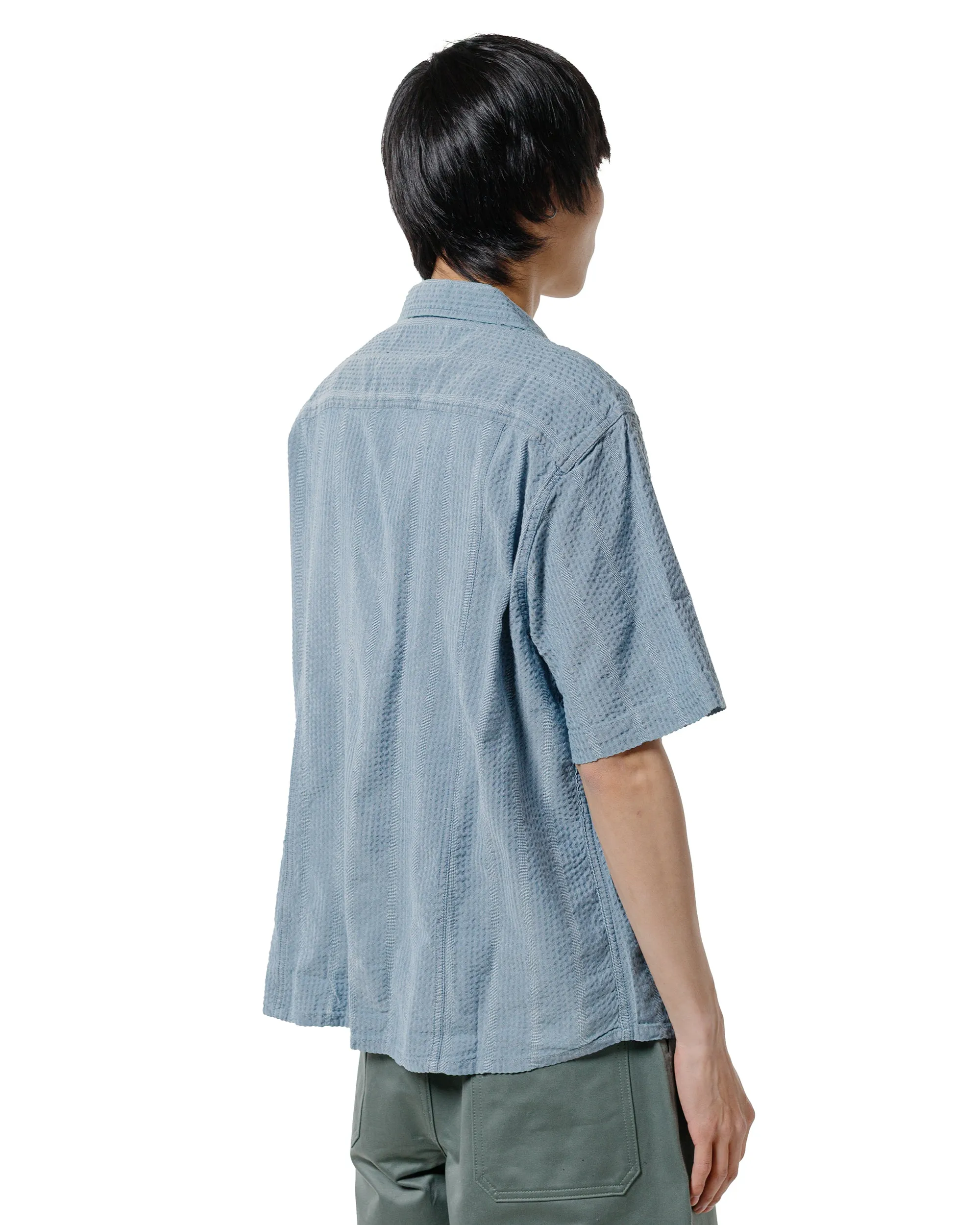 Corridor Striped Seersucker SS Indigo sold by Lost & Found product image thumbnail 3