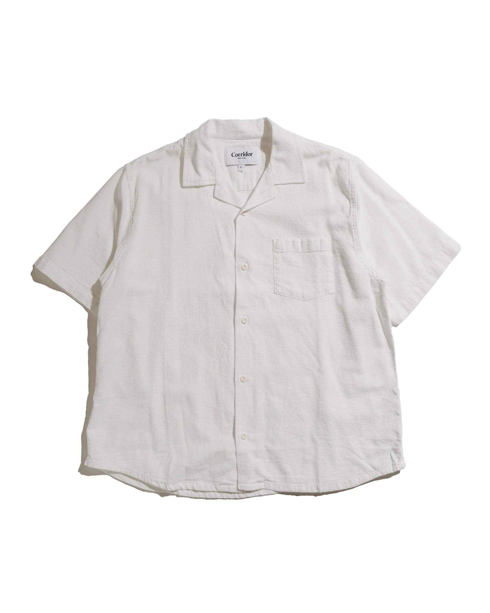 Corridor Hopsack SS White sold by Lost & Found