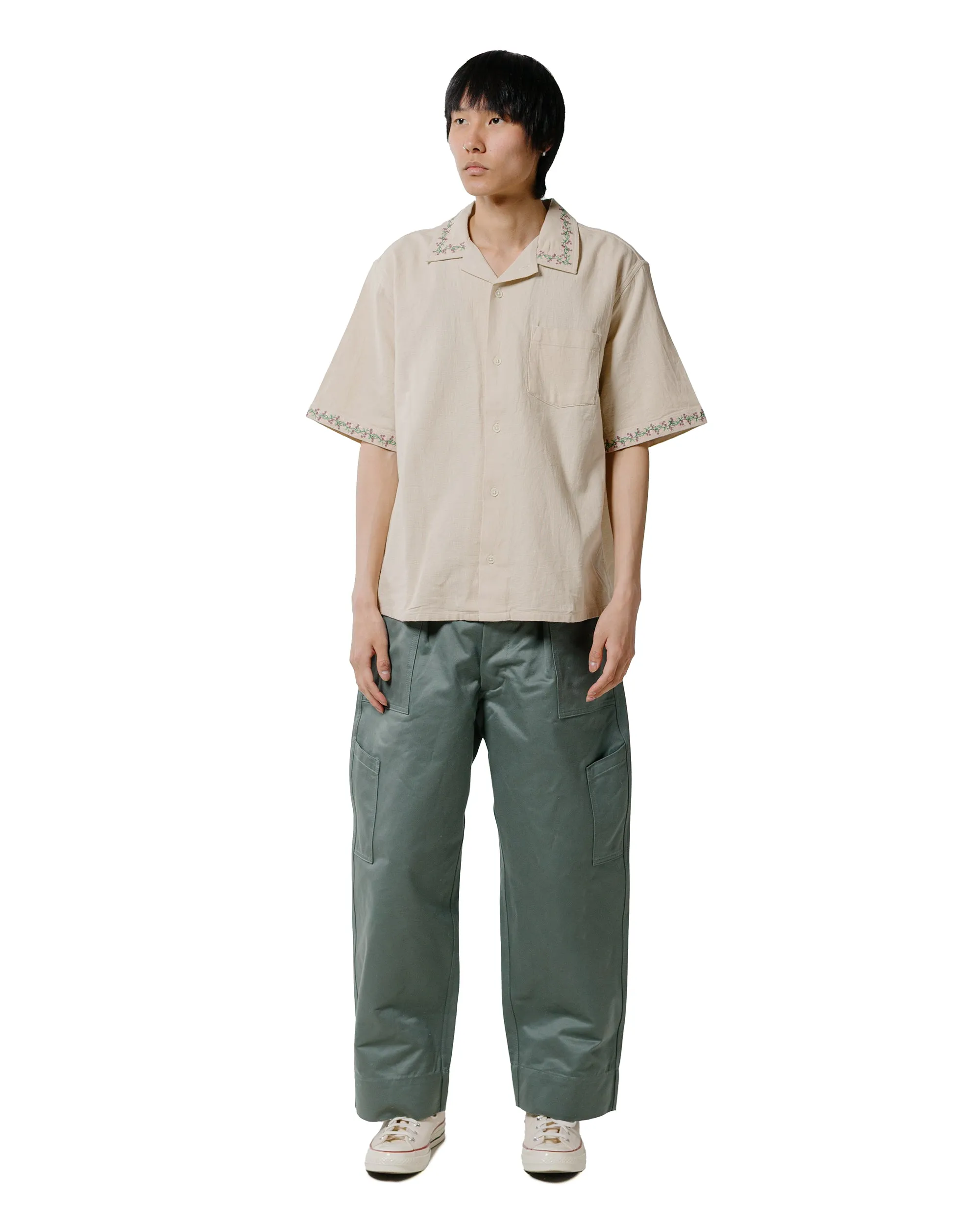 Corridor Hopsack Embroidered SS Camp Khaki sold by Lost & Found product image thumbnail 4