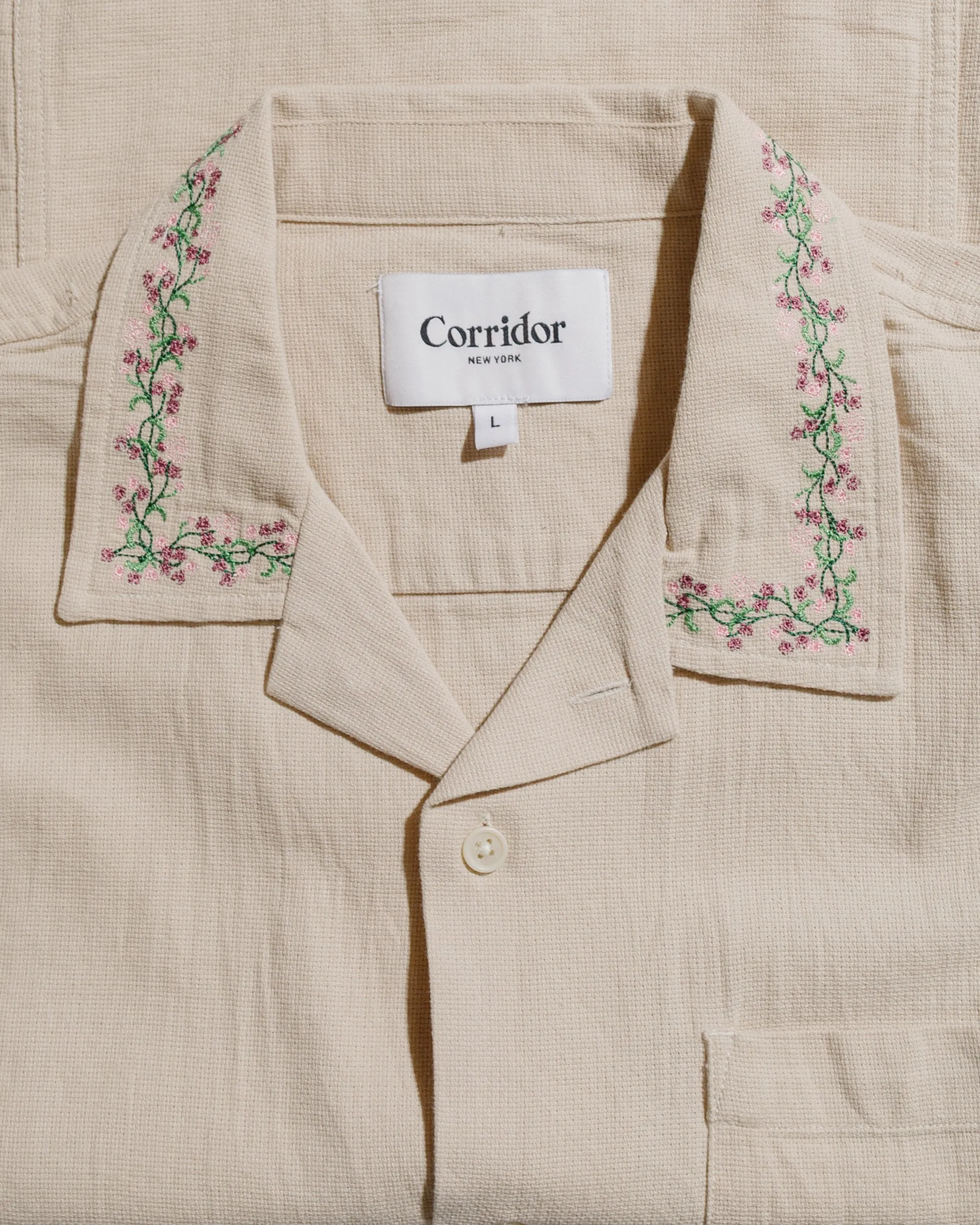 Corridor Hopsack Embroidered SS Camp Khaki sold by Lost & Found product image thumbnail 5