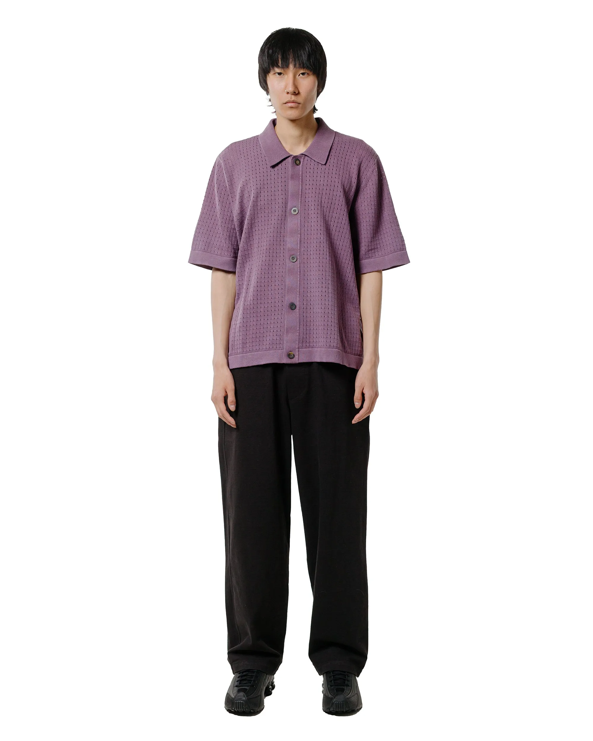 Corridor Acid Wash Pointelle Button Down Violet sold by Lost & Found product image thumbnail 4