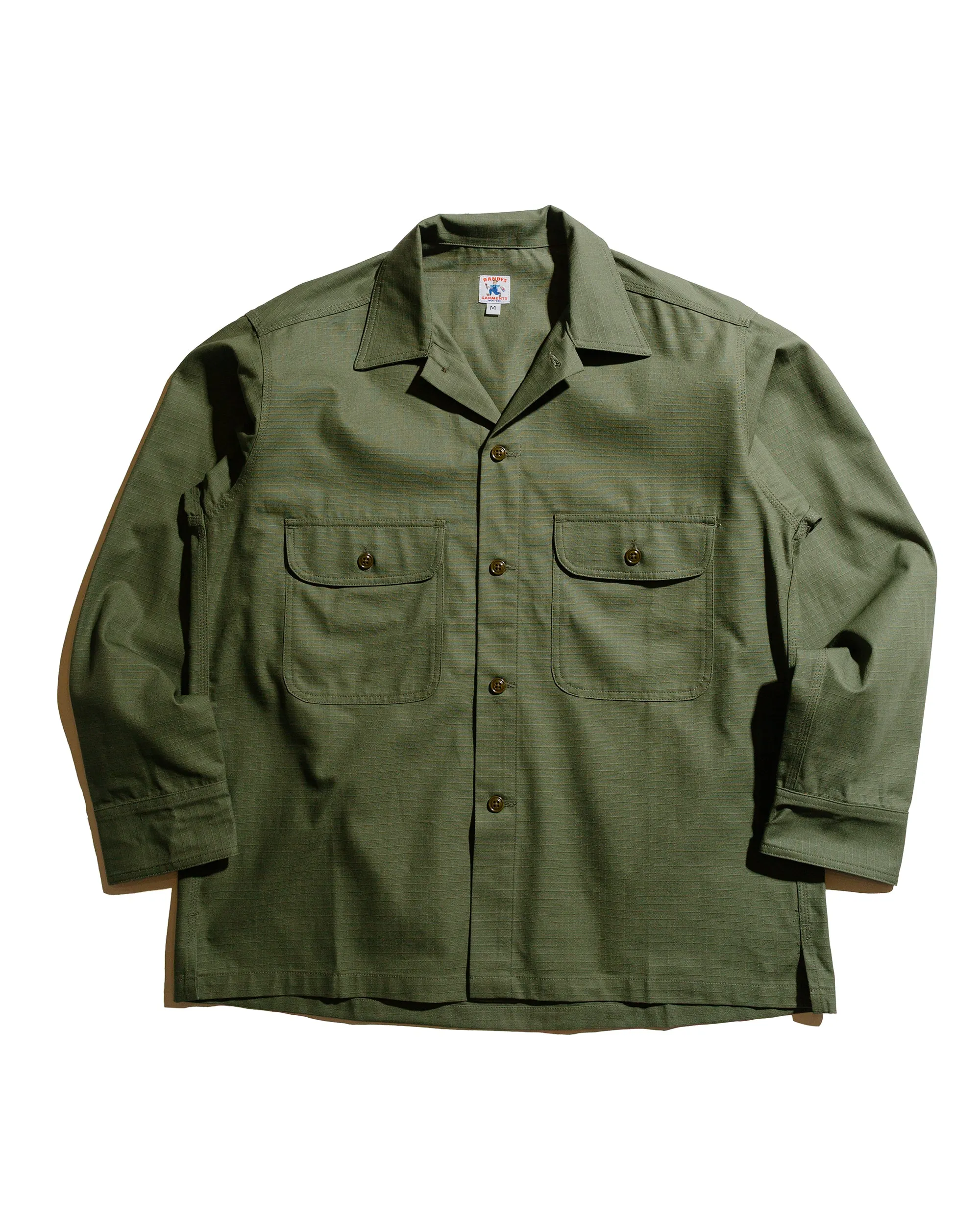 Randy's Garments Over Shirt Cotton Ripstop Olive sold by Lost & Found