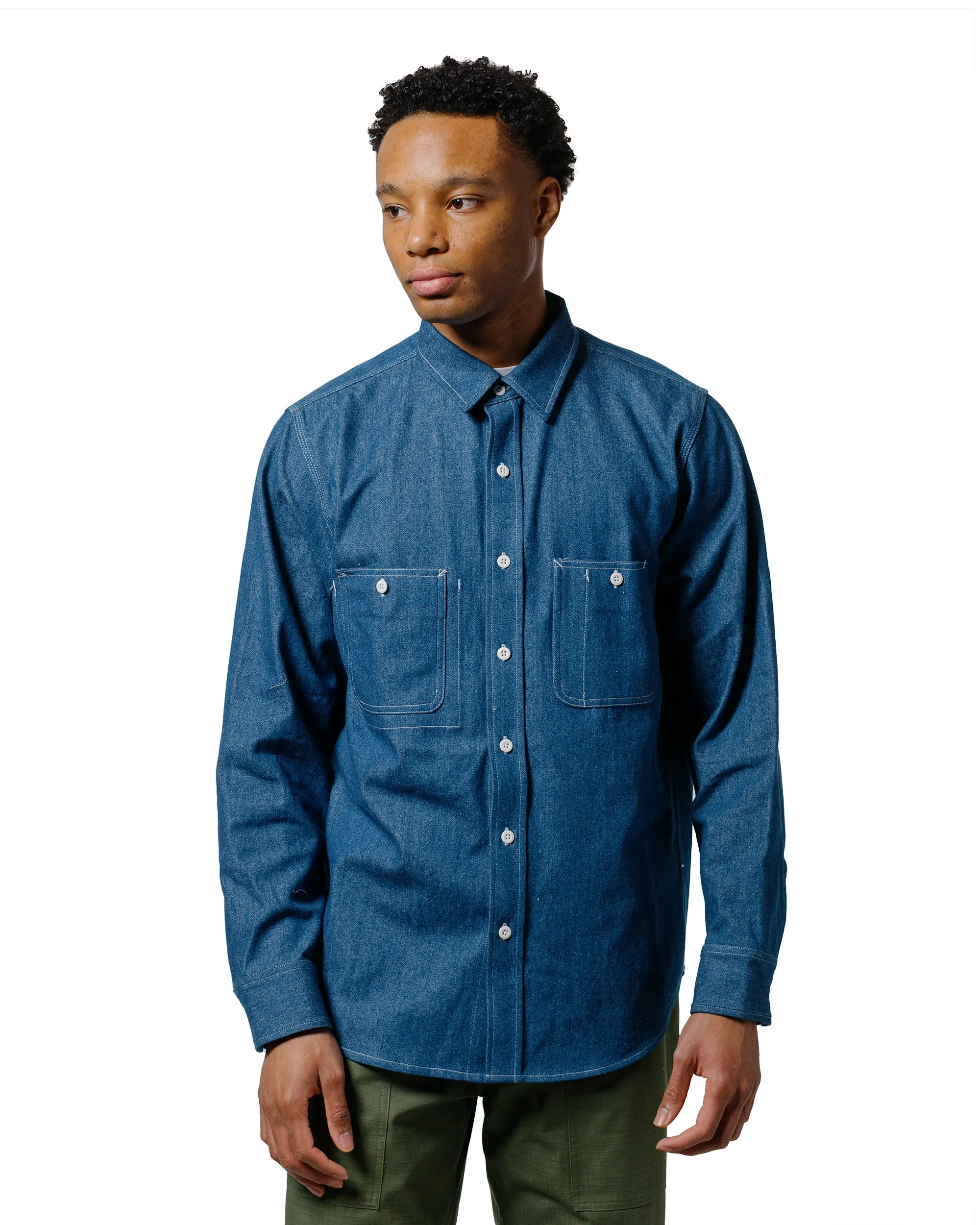 Randy's Garments 3-Pocket Work Shirt Double Washed 8oz Denim sold by Lost & Found product image thumbnail 3