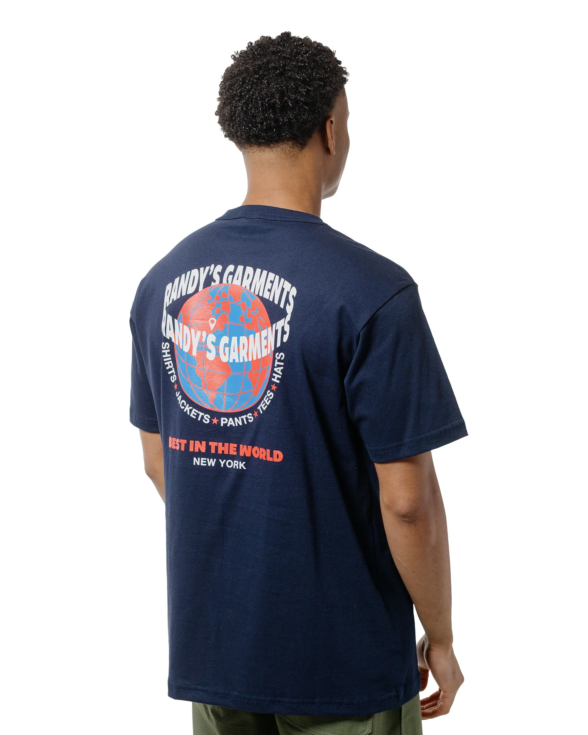 Randy's Garments World Tee Navy sold by Lost & Found product image thumbnail 3