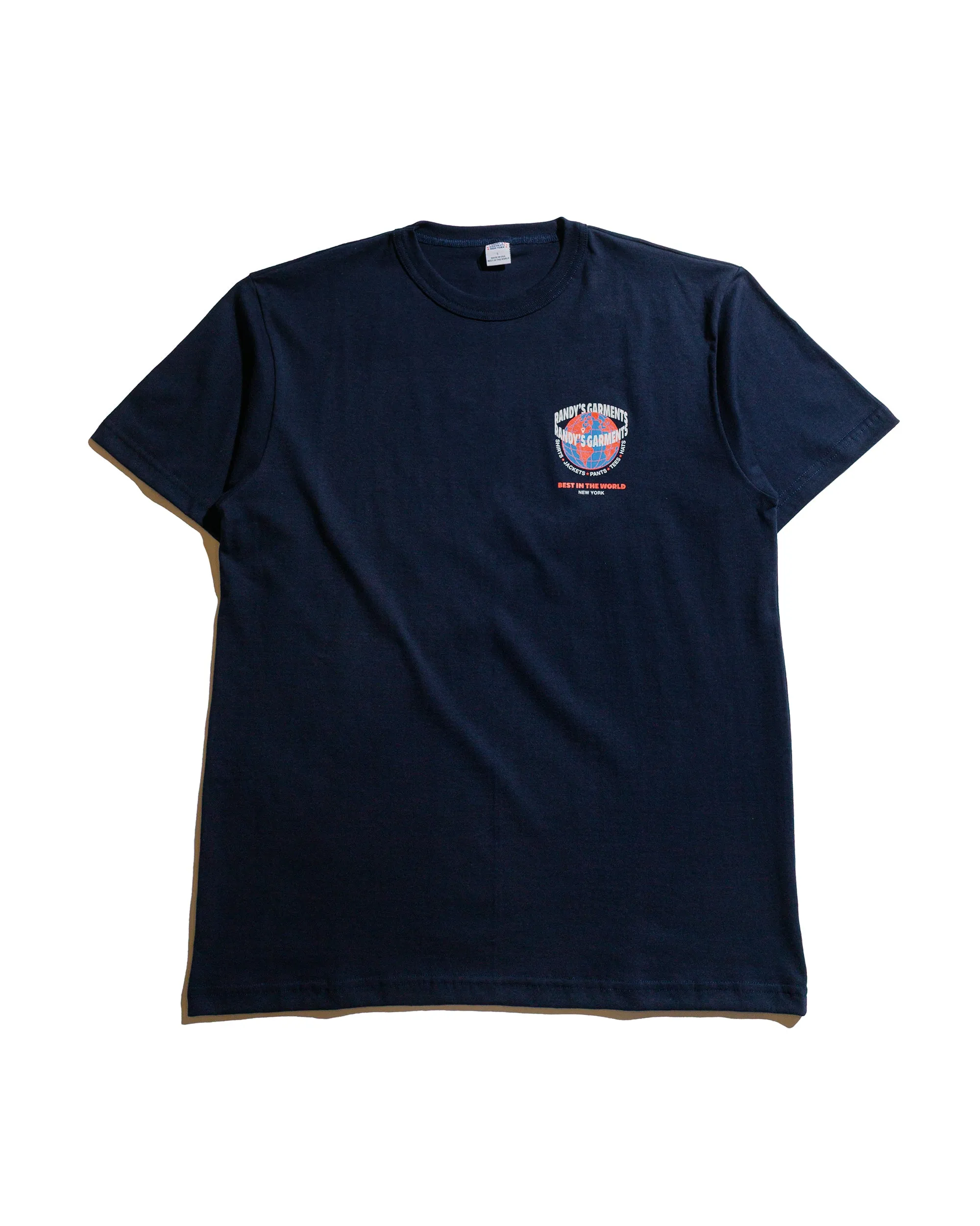 Randy's Garments World Tee Navy sold by Lost & Found