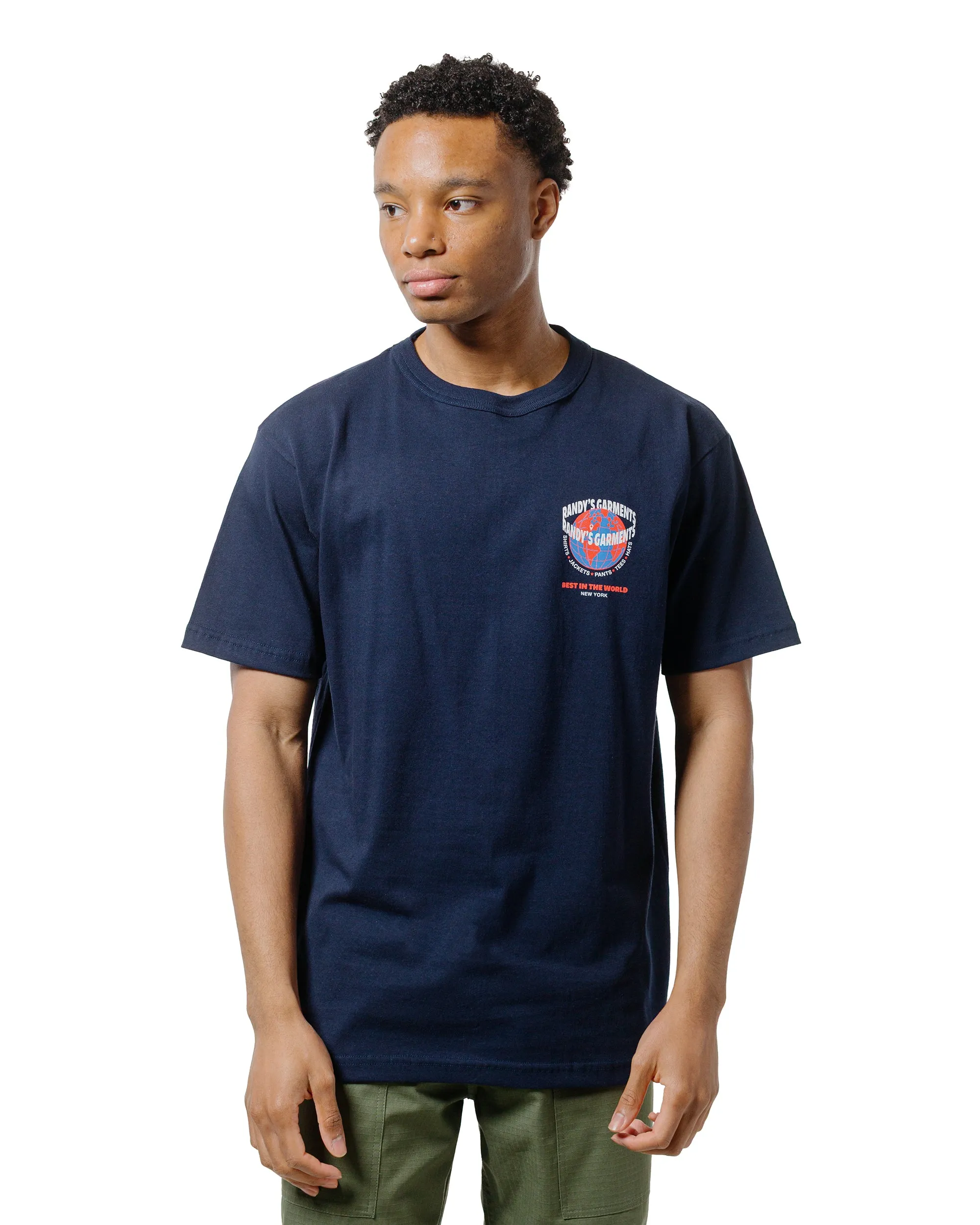Randy's Garments World Tee Navy sold by Lost & Found product image thumbnail 2