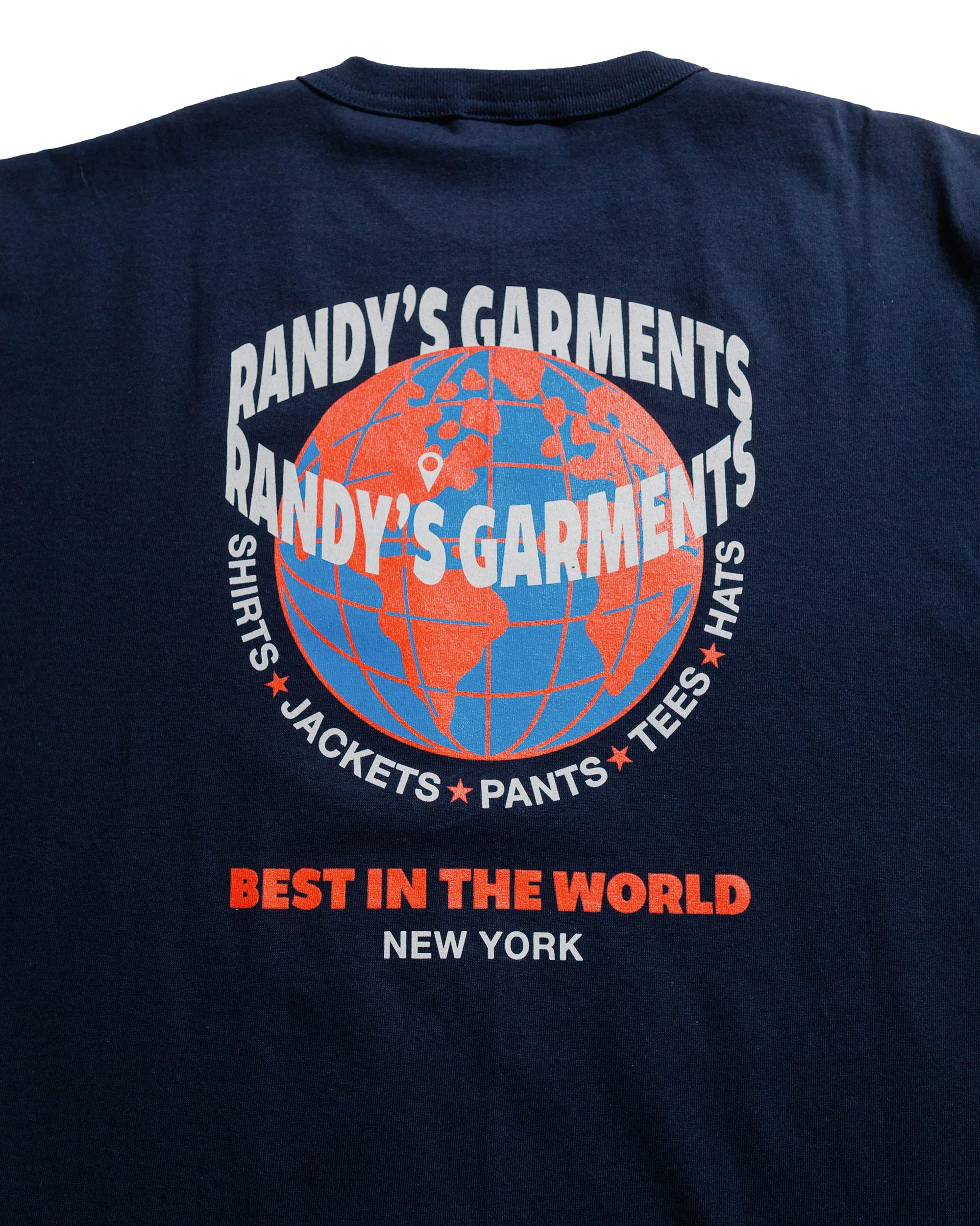 Randy's Garments World Tee Navy sold by Lost & Found product image thumbnail 4