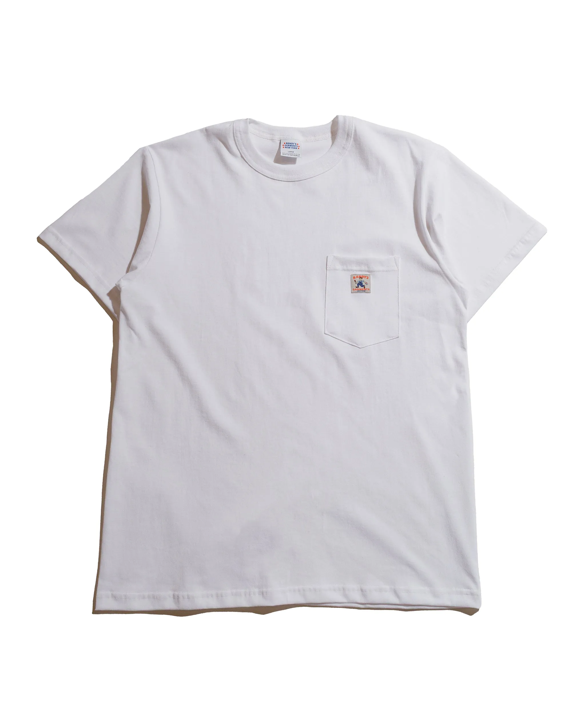 Randy's Garments Pocket Tee White sold by Lost & Found