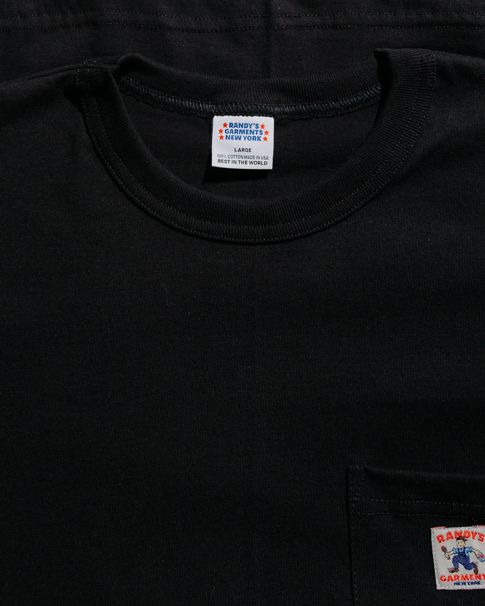 Randy's Garments Pocket Tee Black sold by Lost & Found product image thumbnail 4
