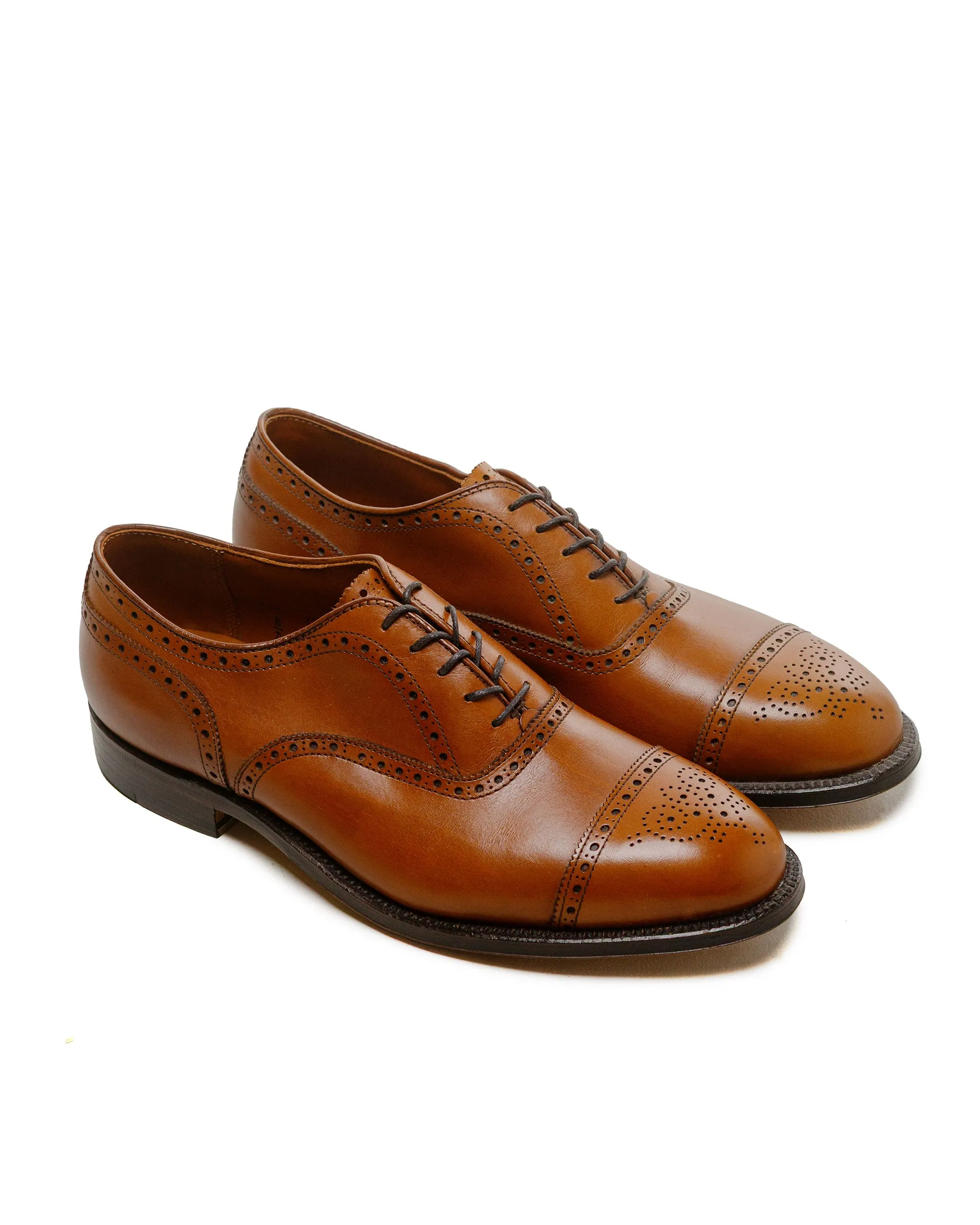 Alden Medallion Perf Tip Bal Oxford Burnished Tan Calfskin 911 sold by Lost & Found product image thumbnail 2