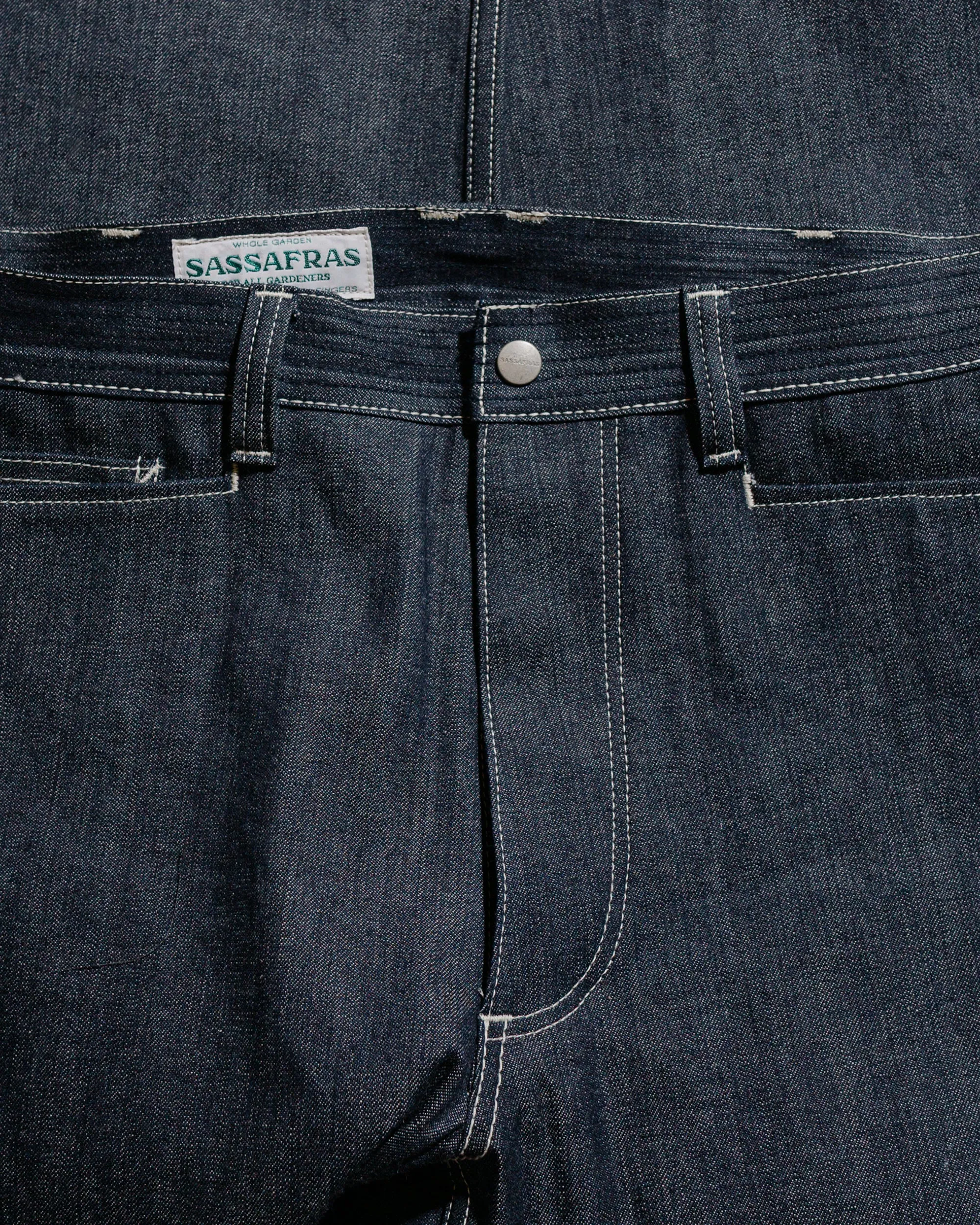 Sassafras Weeds Digger Pants 10.5oz Selvedge Denim Indigo sold by Lost & Found product image thumbnail 5