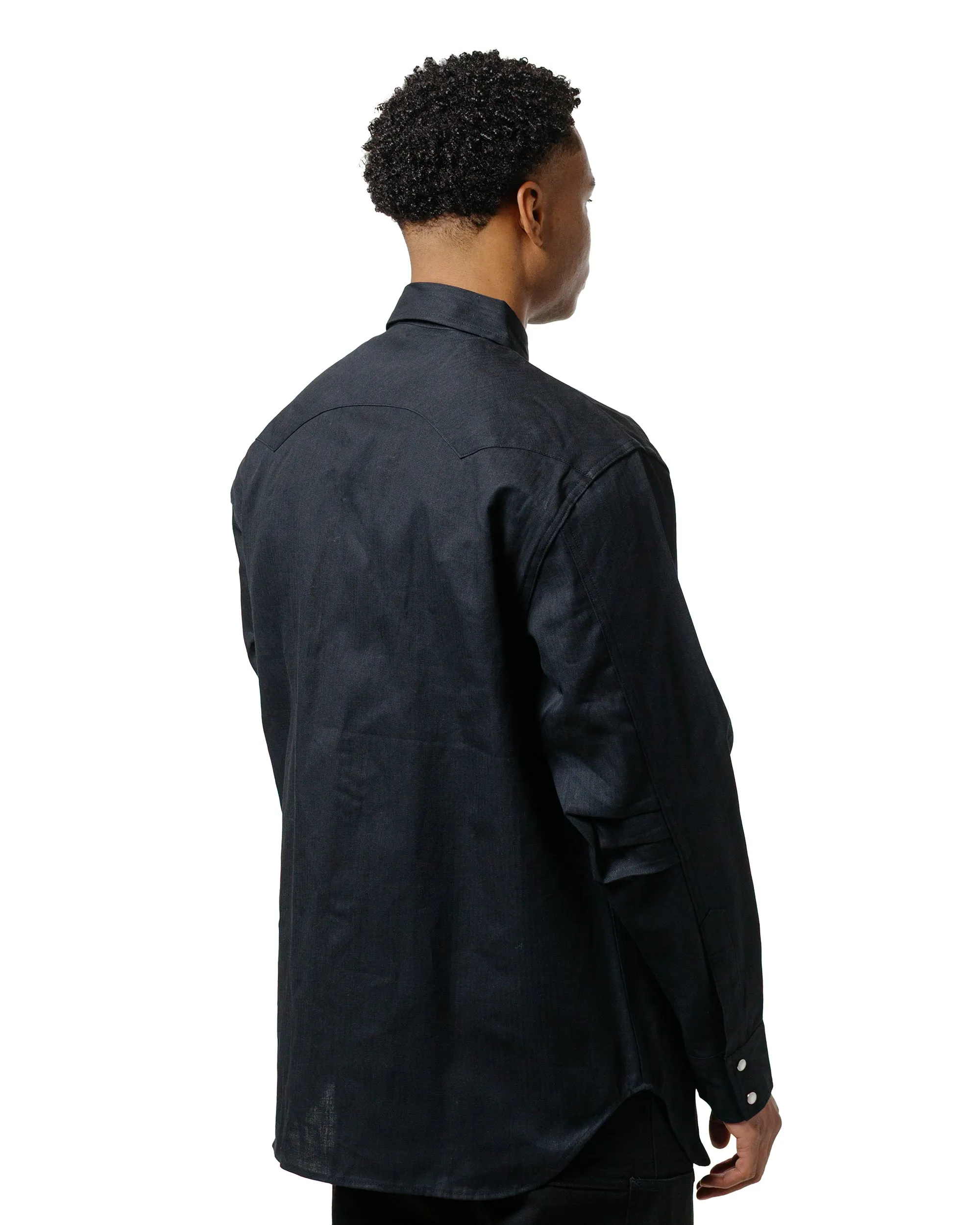 Sassafras Weeds Digger Shirt 6.5oz Herringbone Denim Black sold by Lost & Found product image thumbnail 3