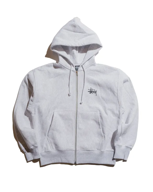 Stüssy Big & Meaty Zip Hood Ash Heather sold by Lost & Found