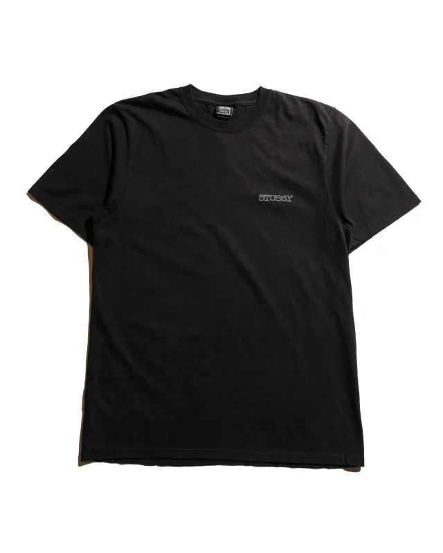 Stüssy Jumbo Pigment Dyed Tee Black sold by Lost & Found