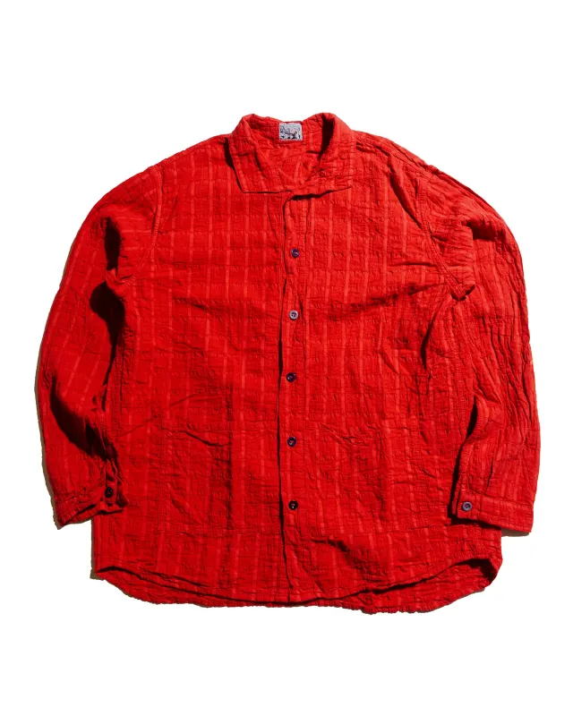 Tender Type 468 Flipped Collar Shirt Airbag Cambric Royal Mail Red sold by Lost & Found