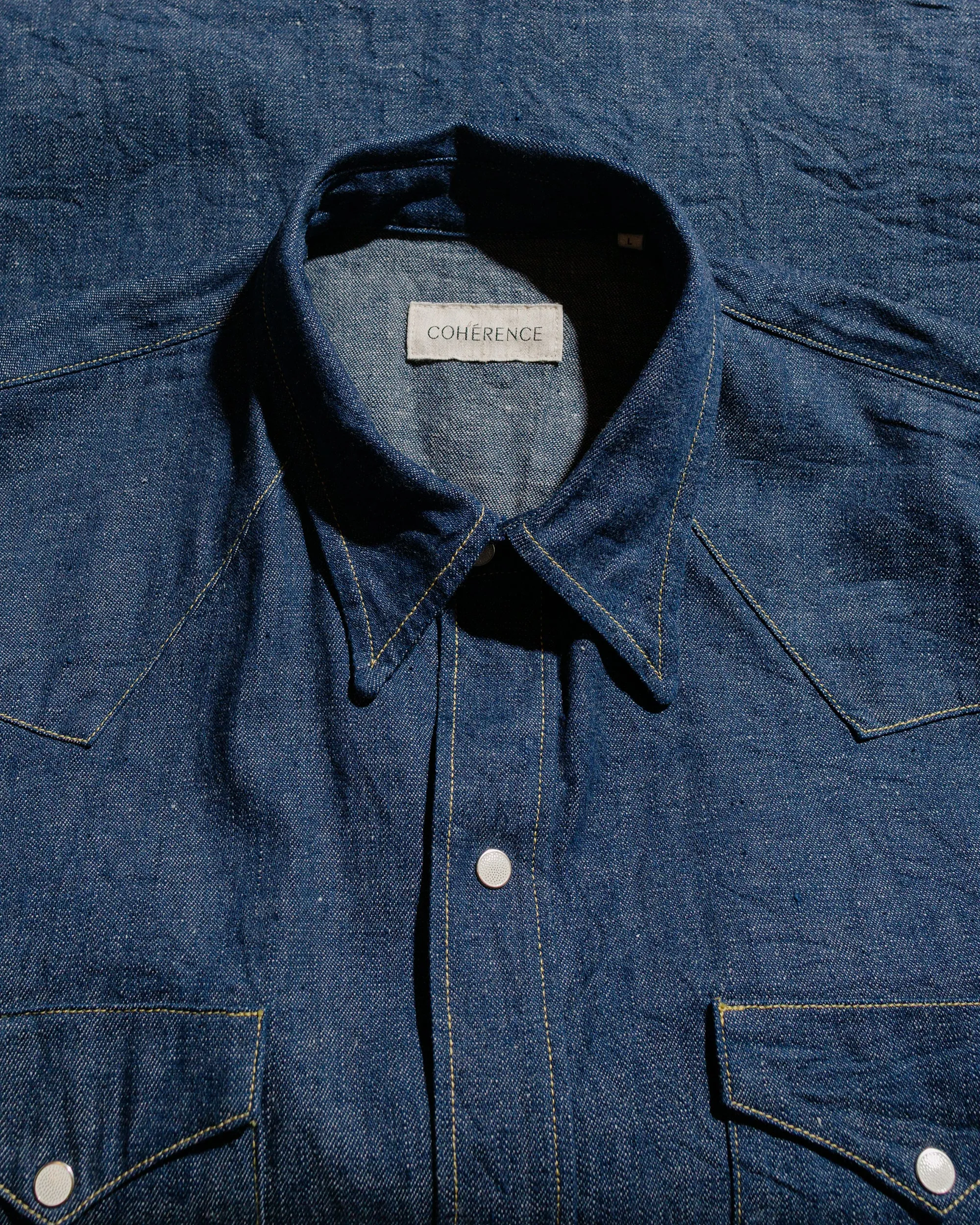 Cohérence Abiquiu 10oz Logger Selvedge Denim Shirt Indigo sold by Lost & Found product image thumbnail 5