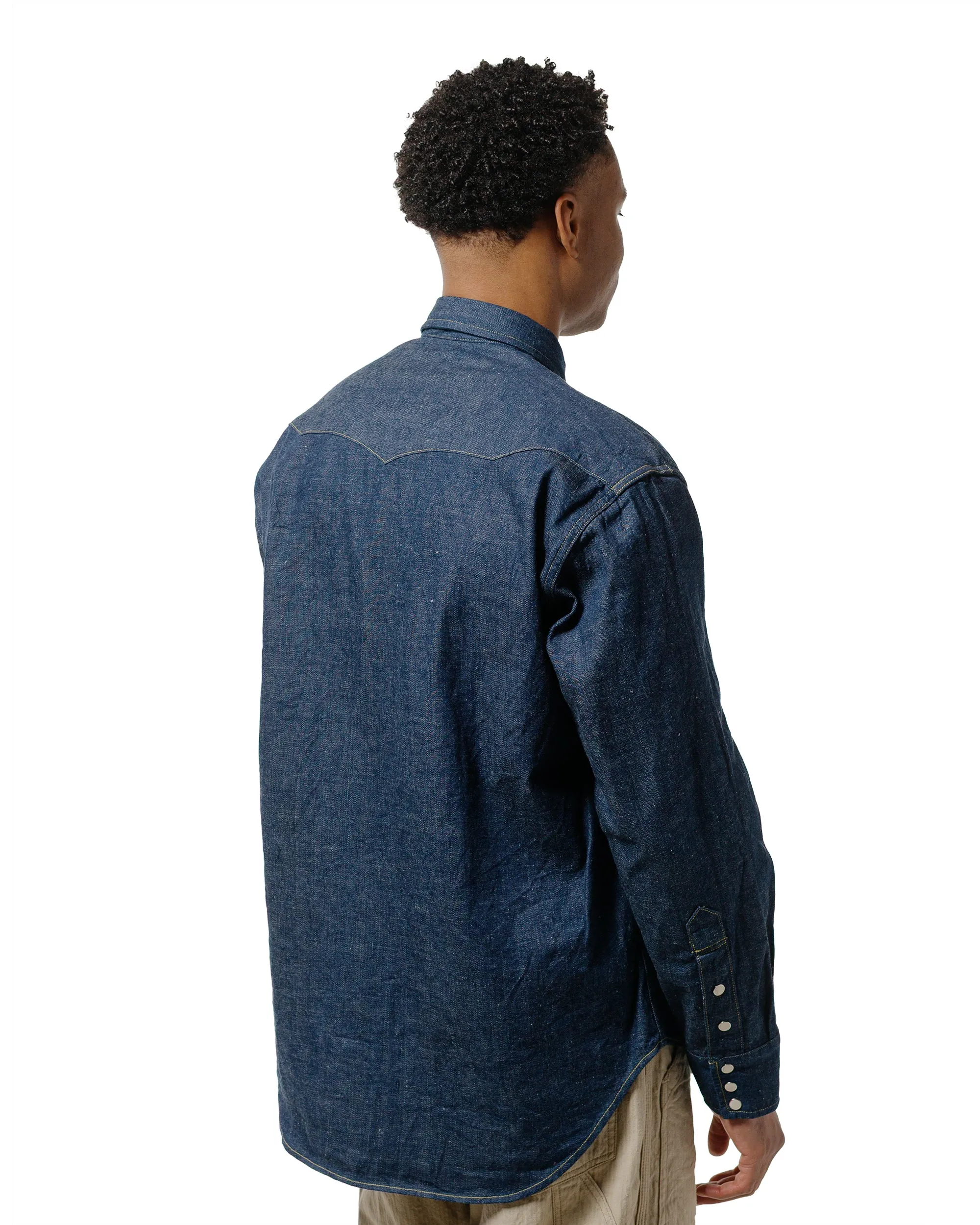 Cohérence Abiquiu 10oz Logger Selvedge Denim Shirt Indigo sold by Lost & Found product image thumbnail 3