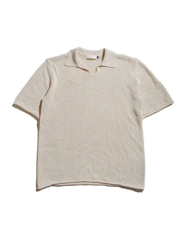 Amomento Paper Yarn Collar Knit Ecru sold by Lost & Found