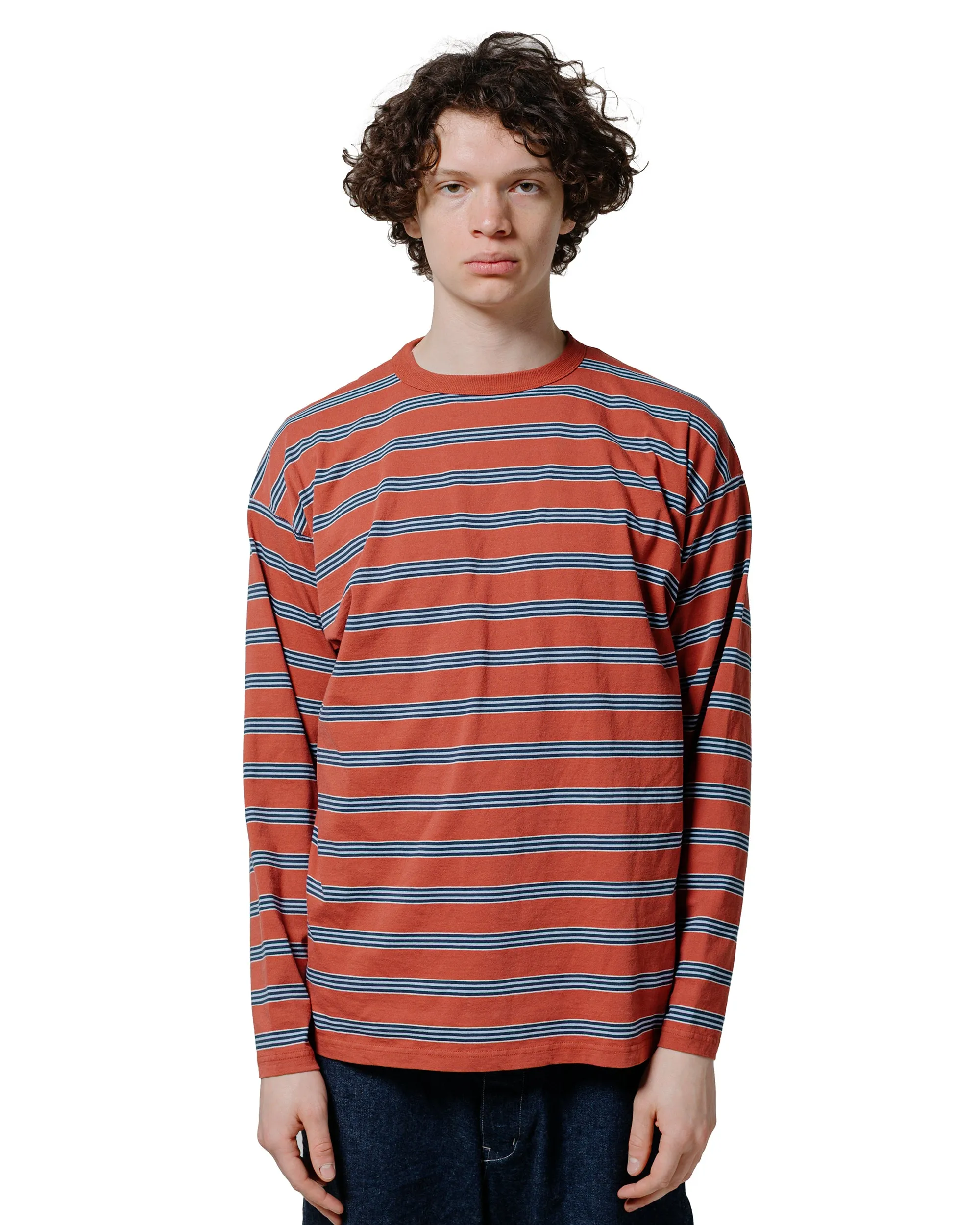 Phigvel Border Long Sleeve Top N.Red/Sax sold by Lost & Found product image thumbnail 2