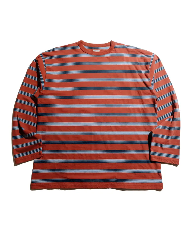 Phigvel Border Long Sleeve Top N.Red/Sax sold by Lost & Found