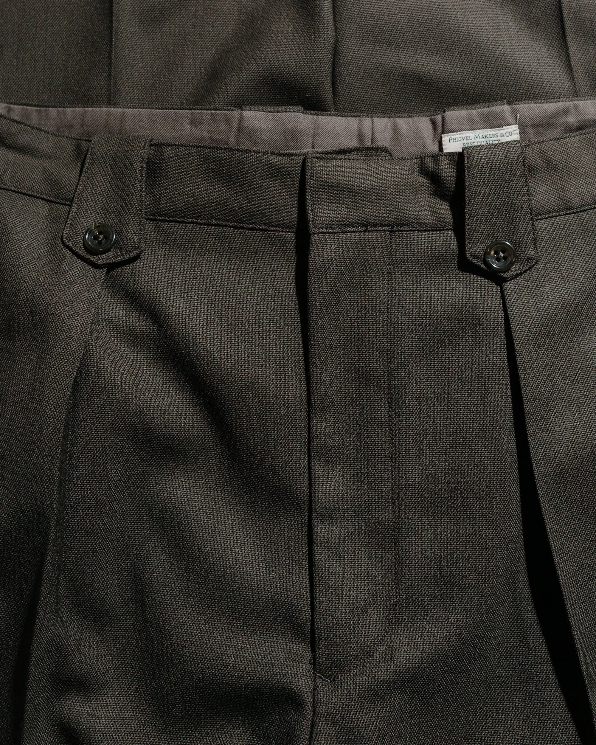 Phigvel Hopsack Safari Trousers Forest sold by Lost & Found product image thumbnail 5