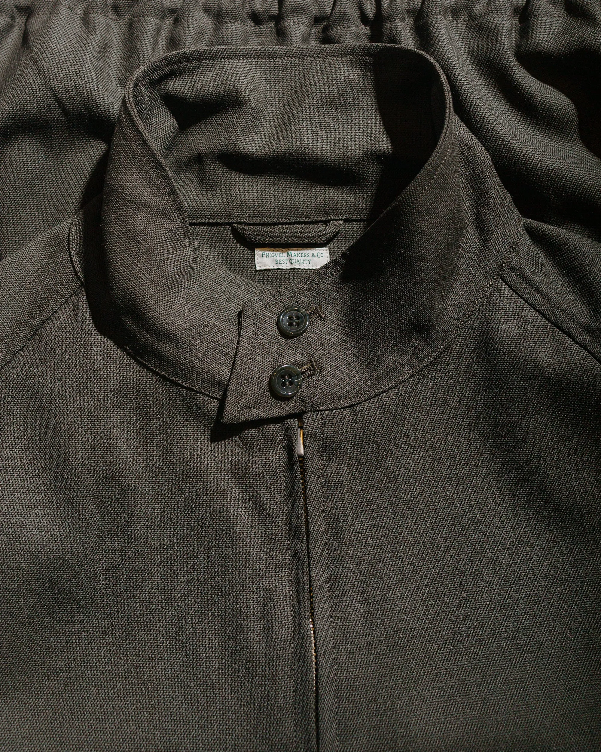 Phigvel Hopsack Drizzler Jacket Forest sold by Lost & Found product image thumbnail 5