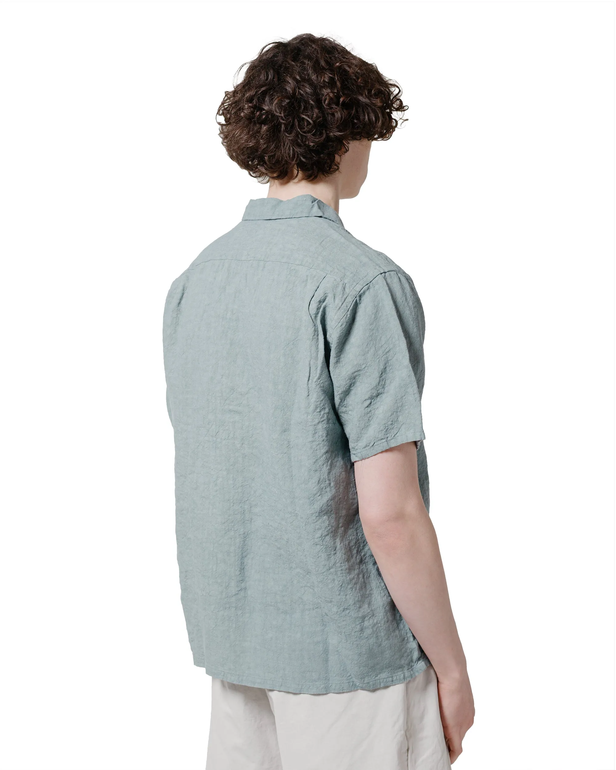Beams Plus Open Collar 1/40 Linen Sax sold by Lost & Found product image thumbnail 3