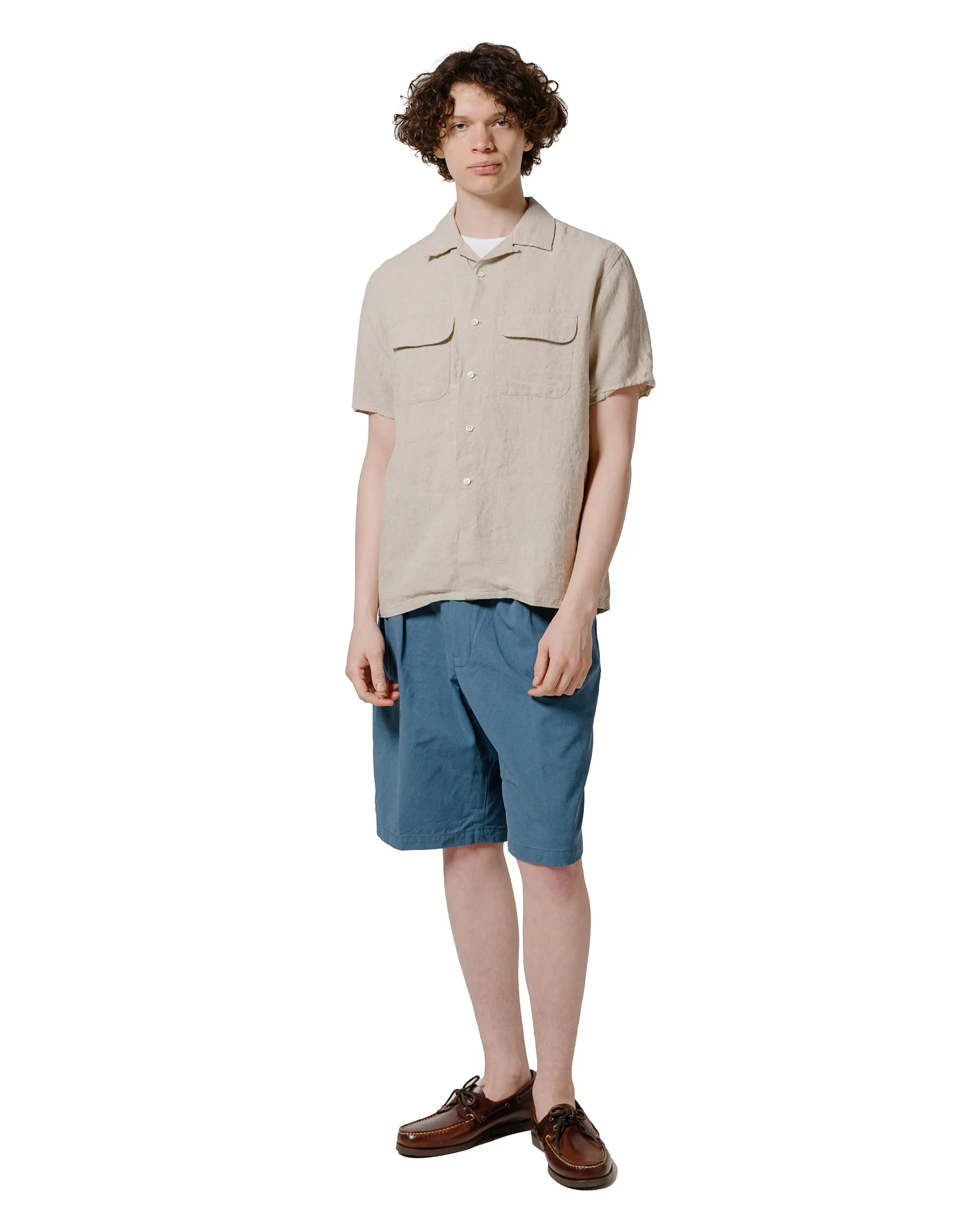 Beams Plus Open Collar 1/40 Linen Beige sold by Lost & Found product image thumbnail 4