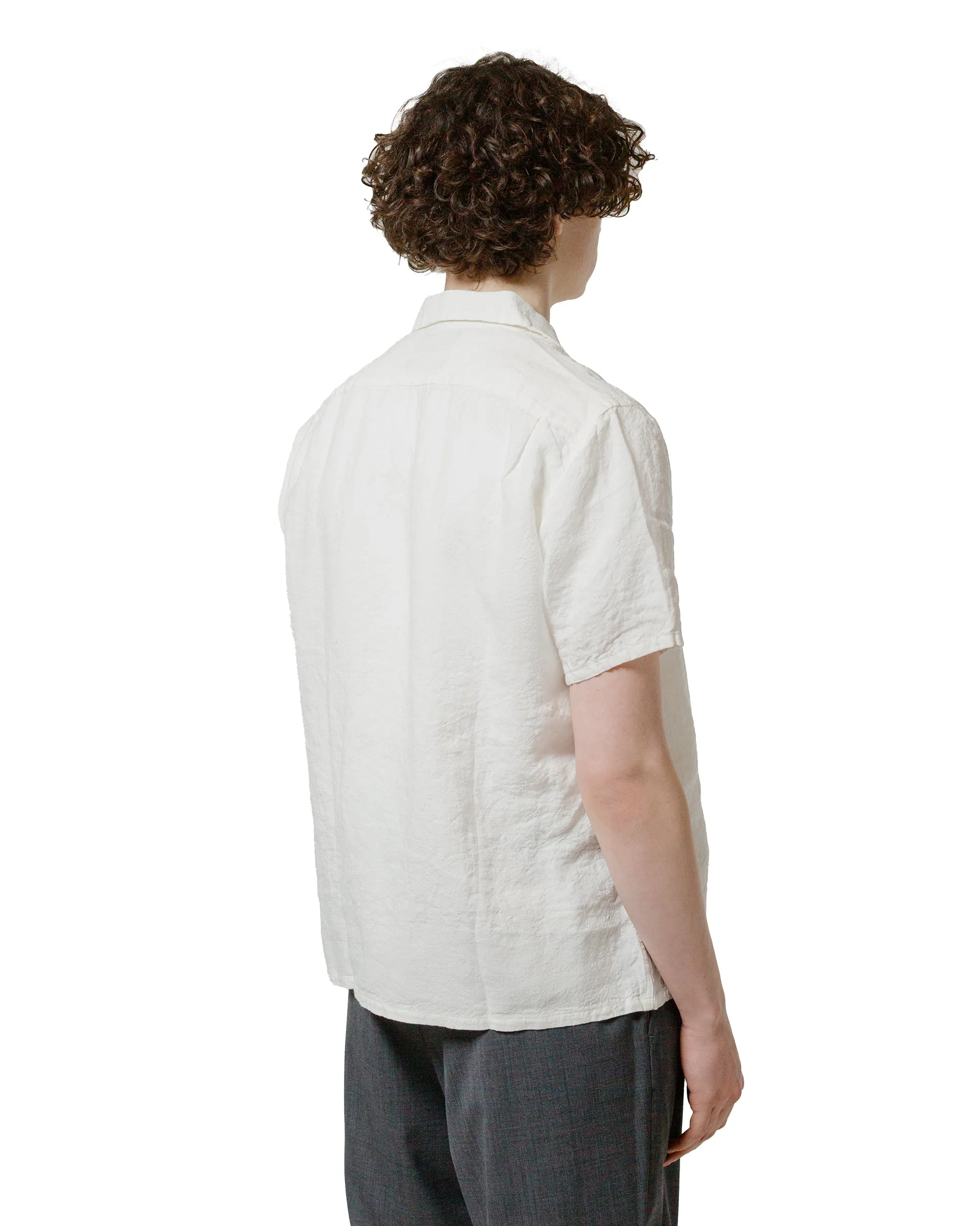 Beams Plus Open Collar 1/40 Linen White sold by Lost & Found product image thumbnail 3