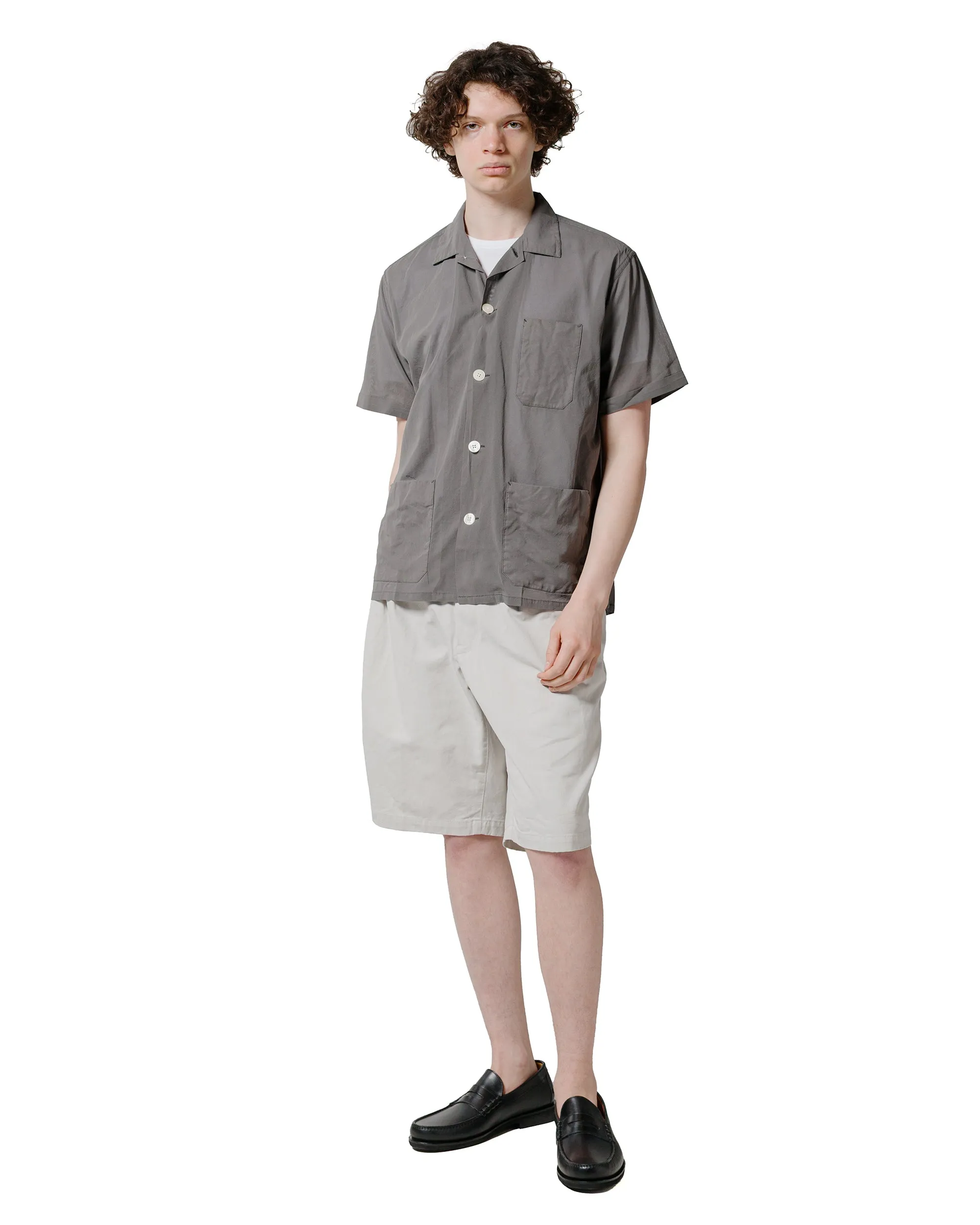 Beams Plus Beach Shirt 100/2 Organdy Garment Dyed Charcoal sold by Lost & Found product image thumbnail 4