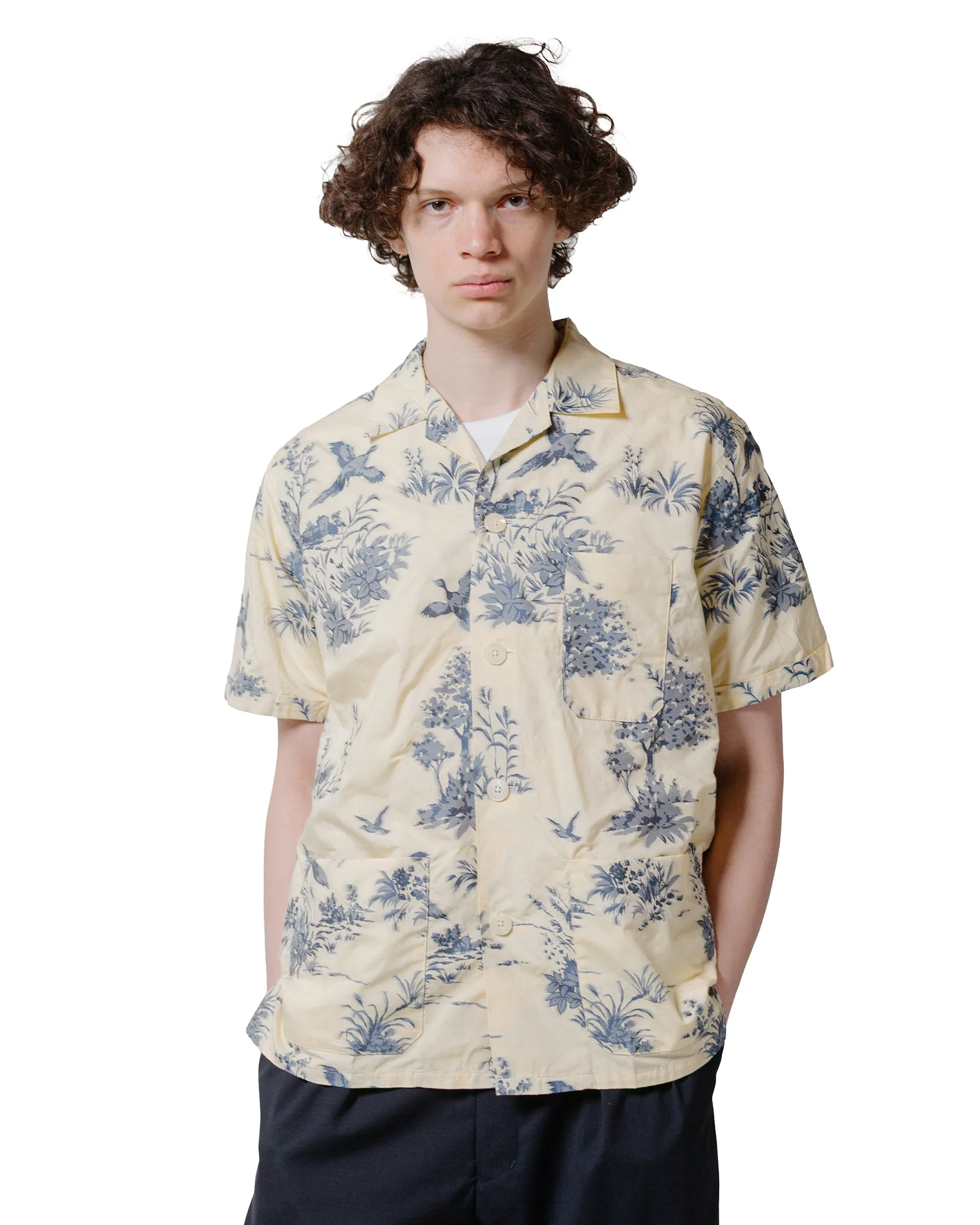 Beams Plus Beach Shirt Cut Jacquard Cream sold by Lost & Found product image thumbnail 2
