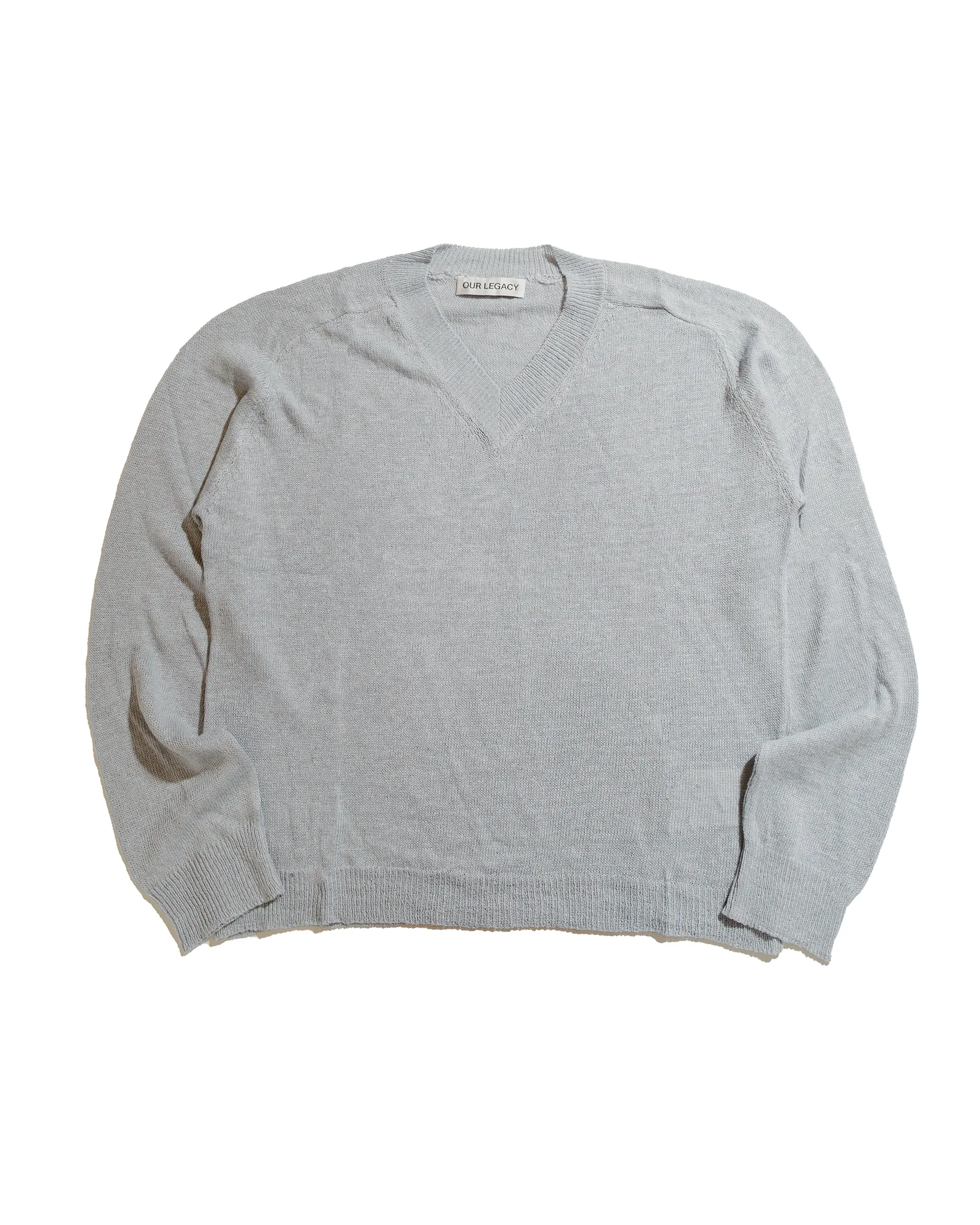 【OUR LEGACY】RUE V-NECK / Powder Blue Our Legacy - Rue V-Neck Powder Blue Cyclone Linen