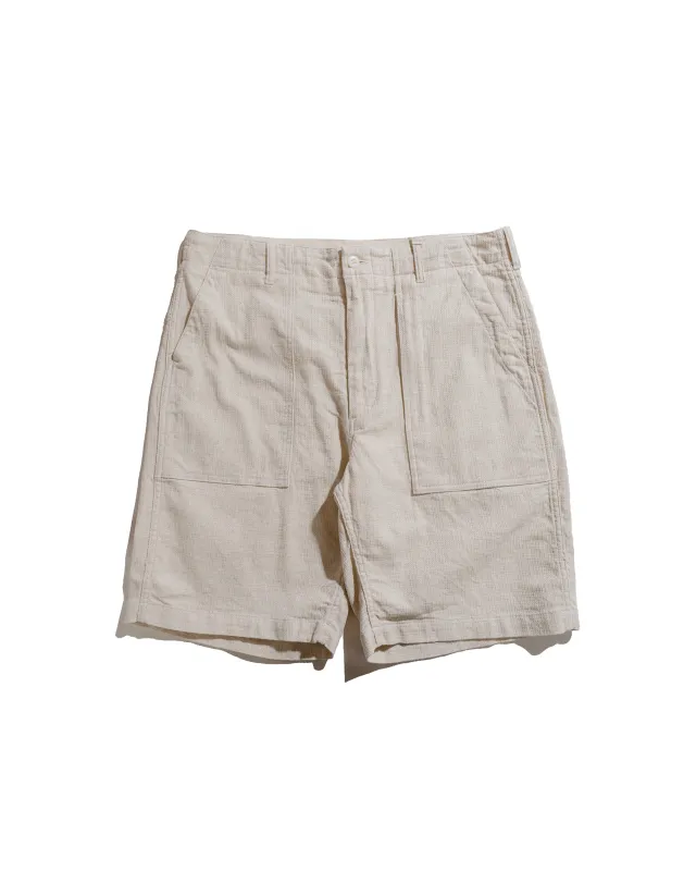 Engineered Garments Fatigue Short Natural CL Java Cloth sold by Lost & Found