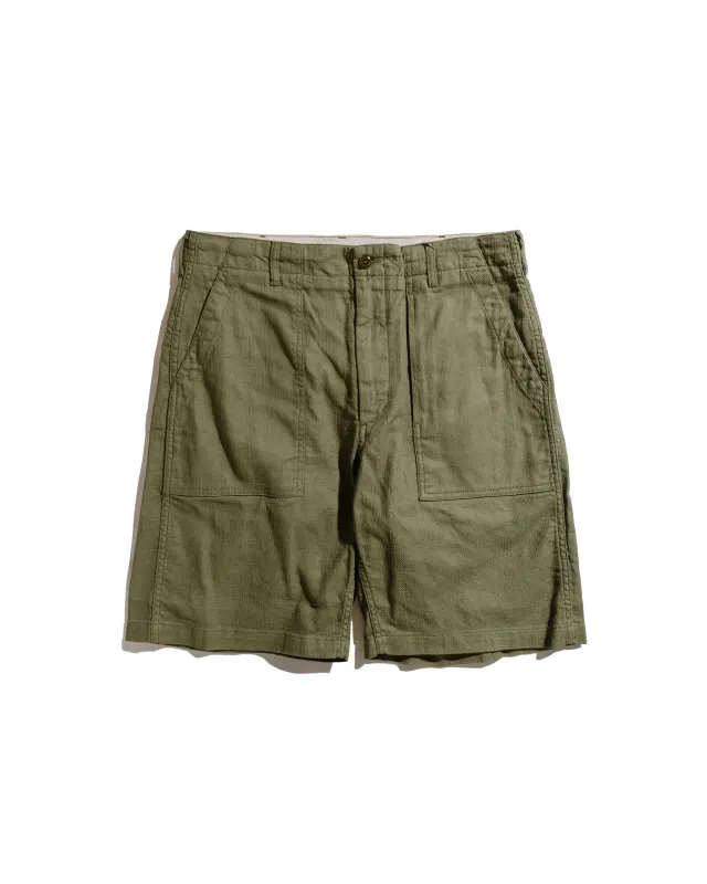 Engineered Garments Fatigue Short Olive CL Java Cloth made by Engineered Garments