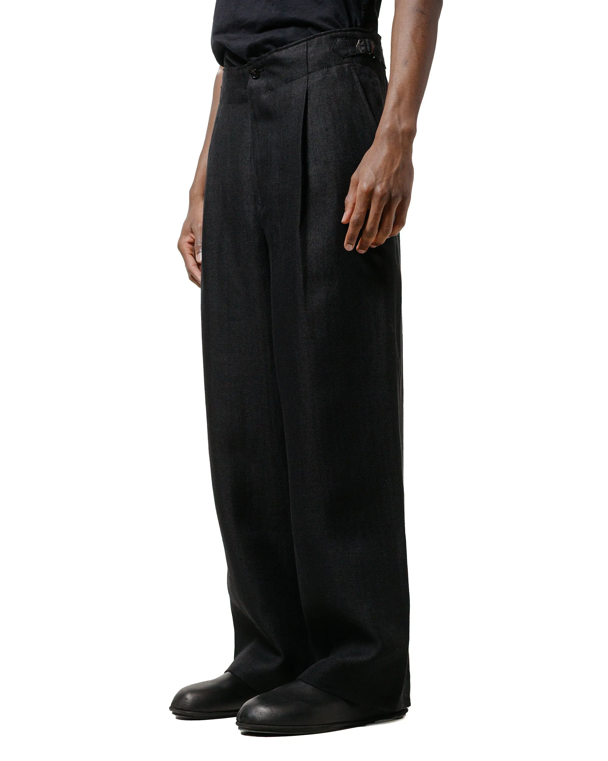 marka Danish Army Trousers Linen Herringbone Black sold by Lost & Found product image thumbnail 2