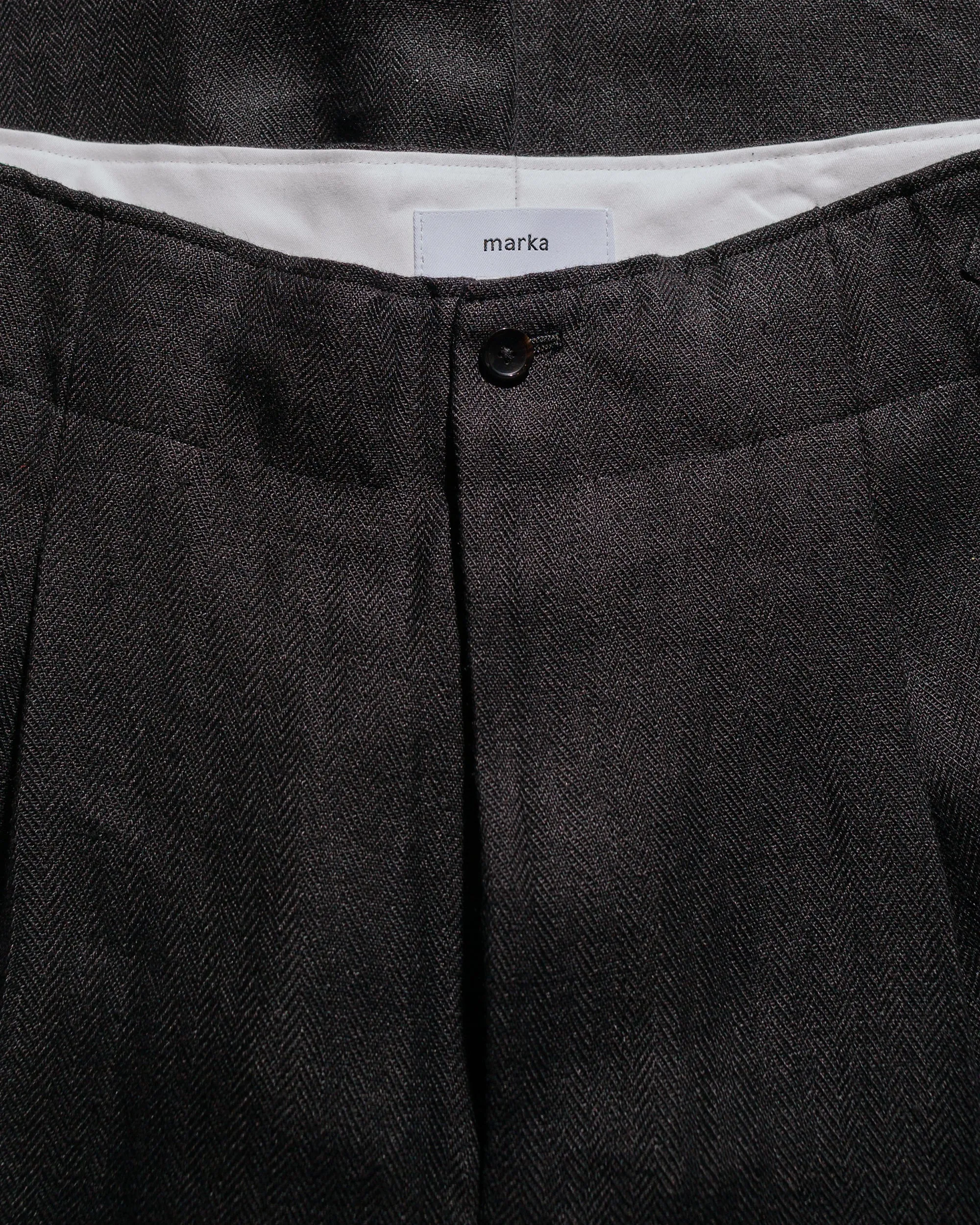 marka Danish Army Trousers Linen Herringbone Black sold by Lost & Found product image thumbnail 5