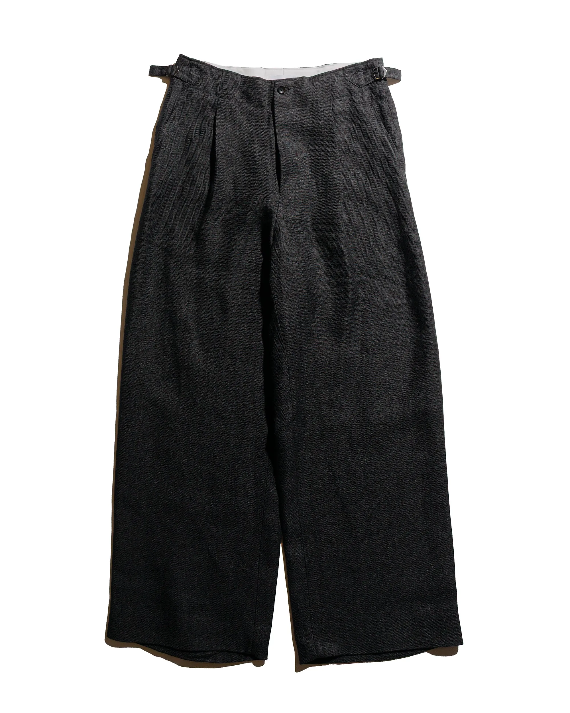 marka Danish Army Trousers Linen Herringbone Black sold by Lost & Found
