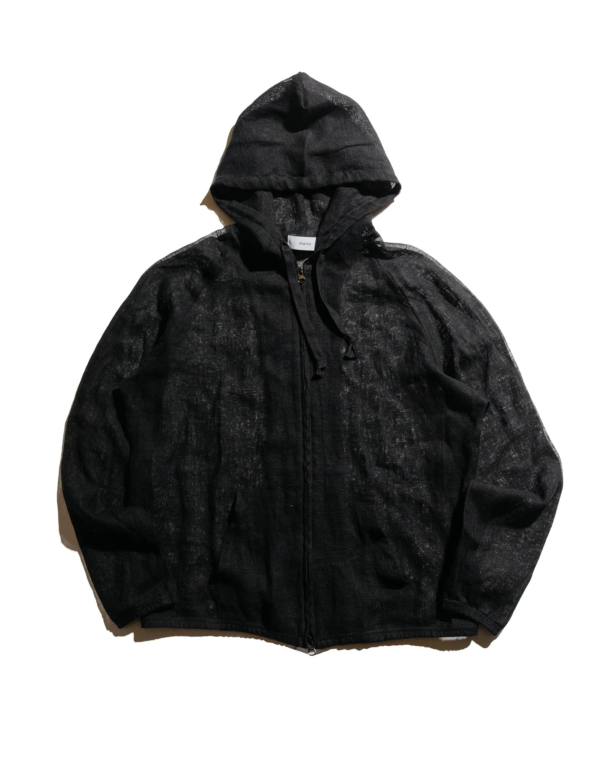 marka Mesh Track Parka Linen Mesh Black sold by Lost & Found