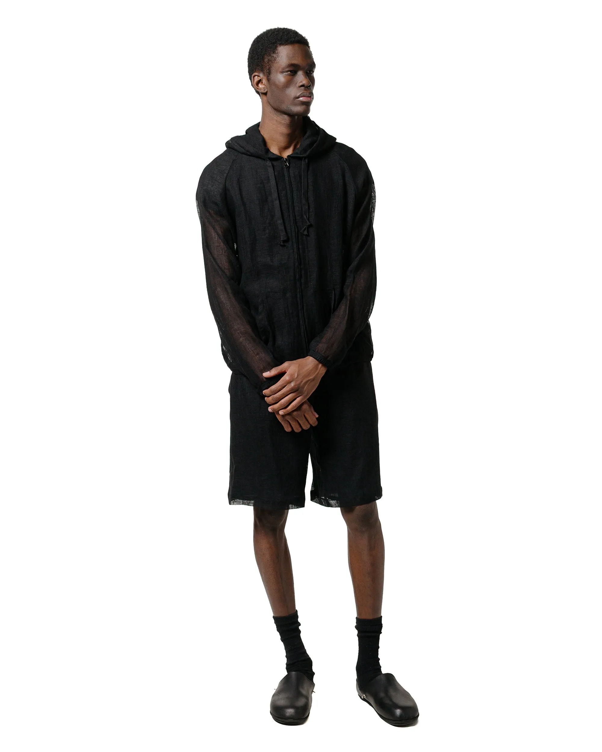 marka Mesh Track Parka Linen Mesh Black sold by Lost & Found product image thumbnail 4