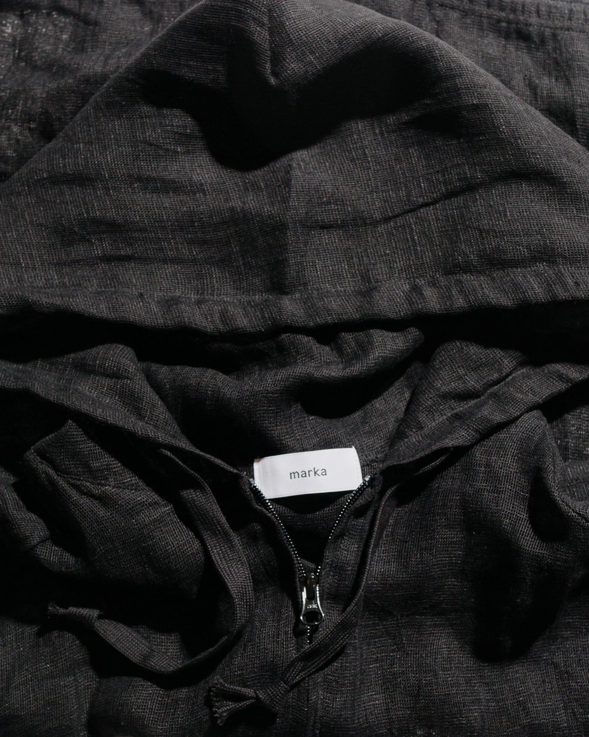marka Mesh Track Parka Linen Mesh Black sold by Lost & Found product image thumbnail 5