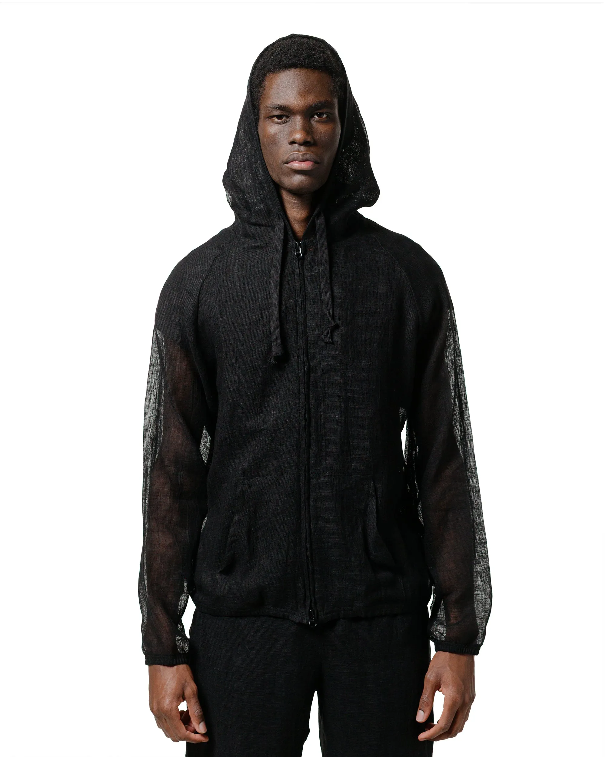 marka Mesh Track Parka Linen Mesh Black sold by Lost & Found product image thumbnail 2