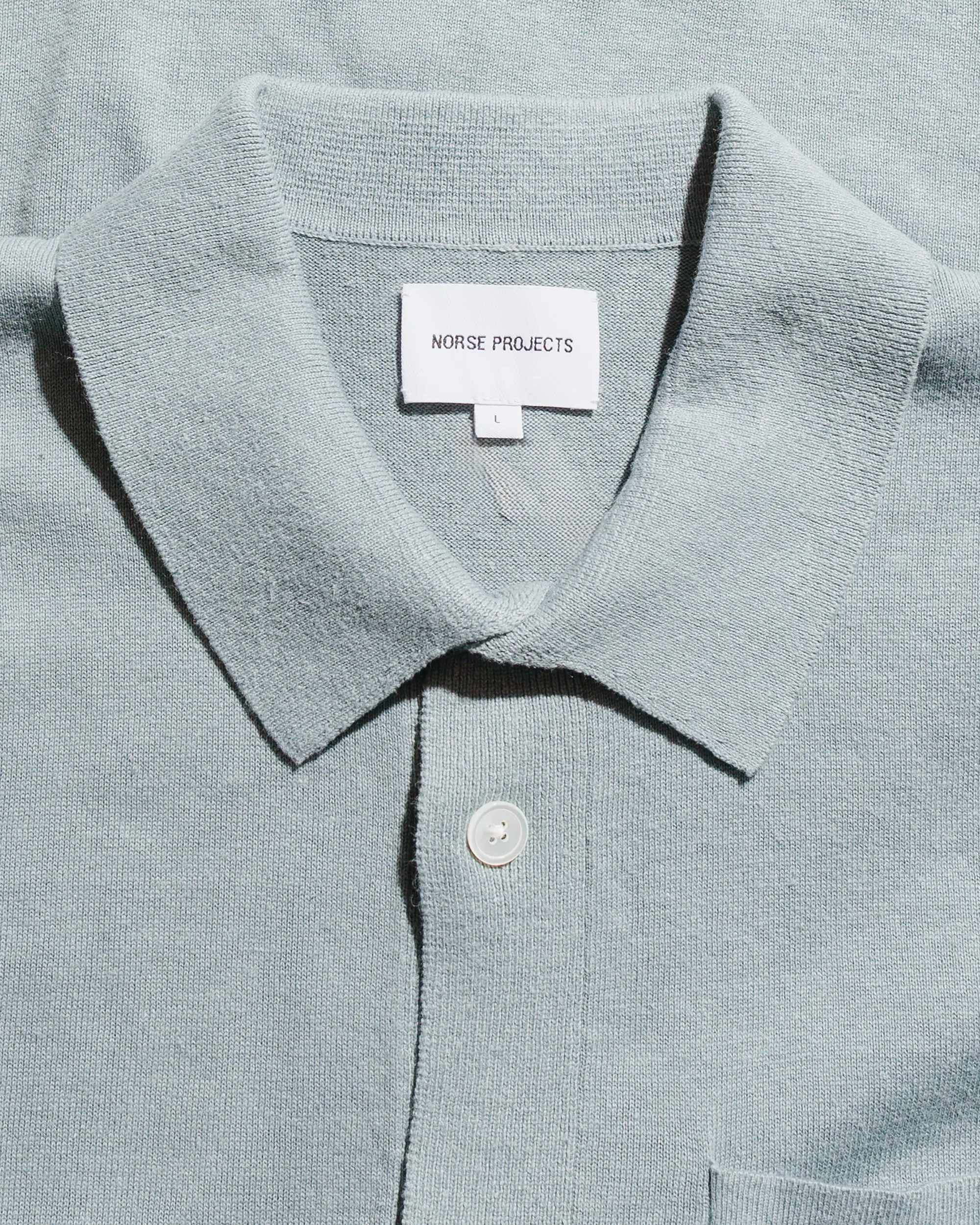 Norse Projects Rollo Cotton Linen SS Shirt Greyish Blue sold by Lost & Found product image thumbnail 5