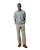 Norse Projects Leif Cotton Linen Polo Greyish Blue sold by Lost & Found