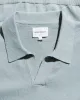 Norse Projects Leif Cotton Linen Polo Greyish Blue sold by Lost & Found