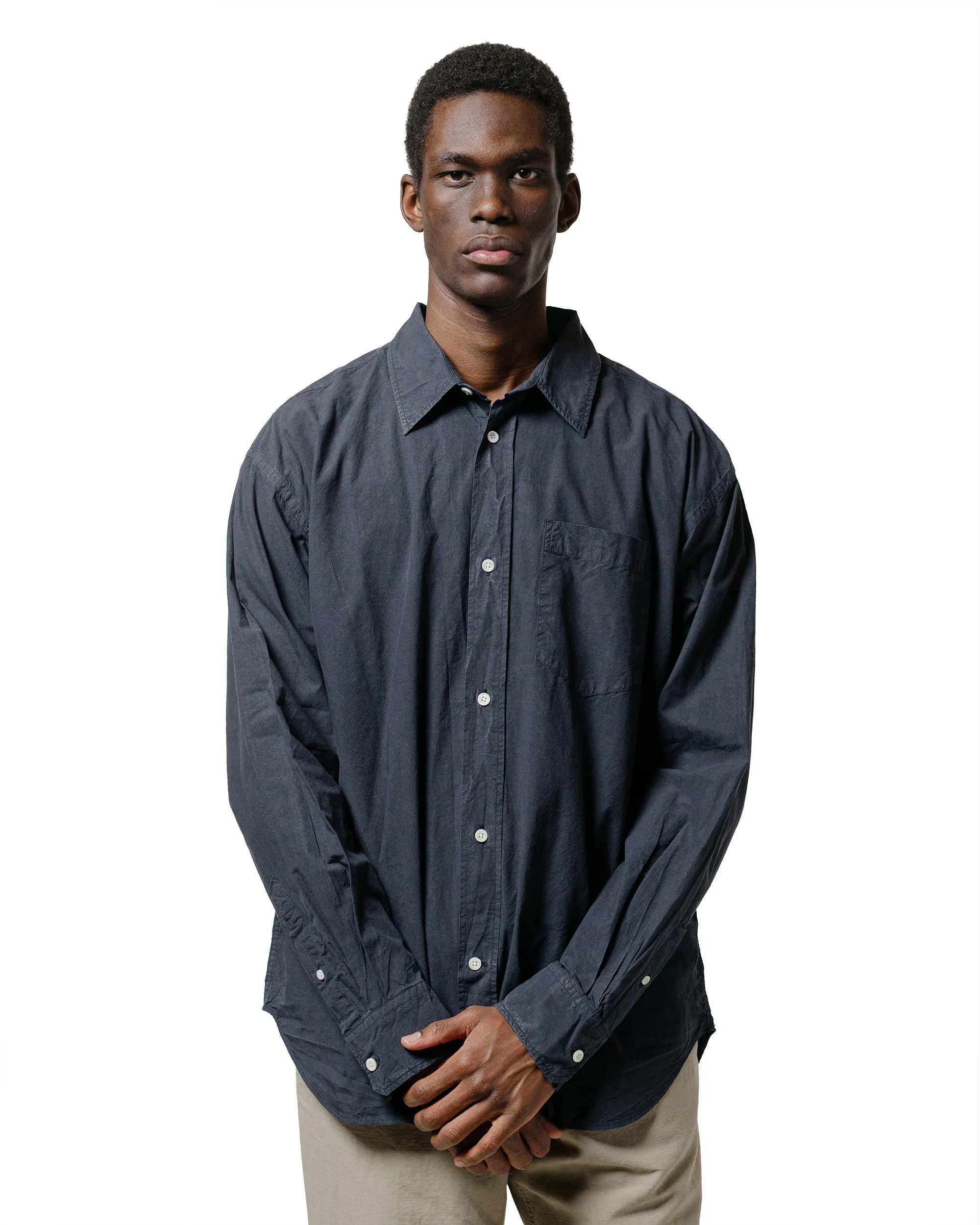 Norse Projects Mo Cotton Tencel Shirt Dark Navy sold by Lost & Found product image thumbnail 2