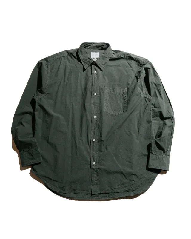 Norse Projects Mo Cotton Tencel Shirt Black Olive sold by Lost & Found