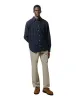 Norse Projects Algot Relaxed Cotton Linen Shirt Dark Navy sold by Lost & Found