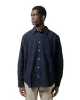 Norse Projects Algot Relaxed Cotton Linen Shirt Dark Navy sold by Lost & Found