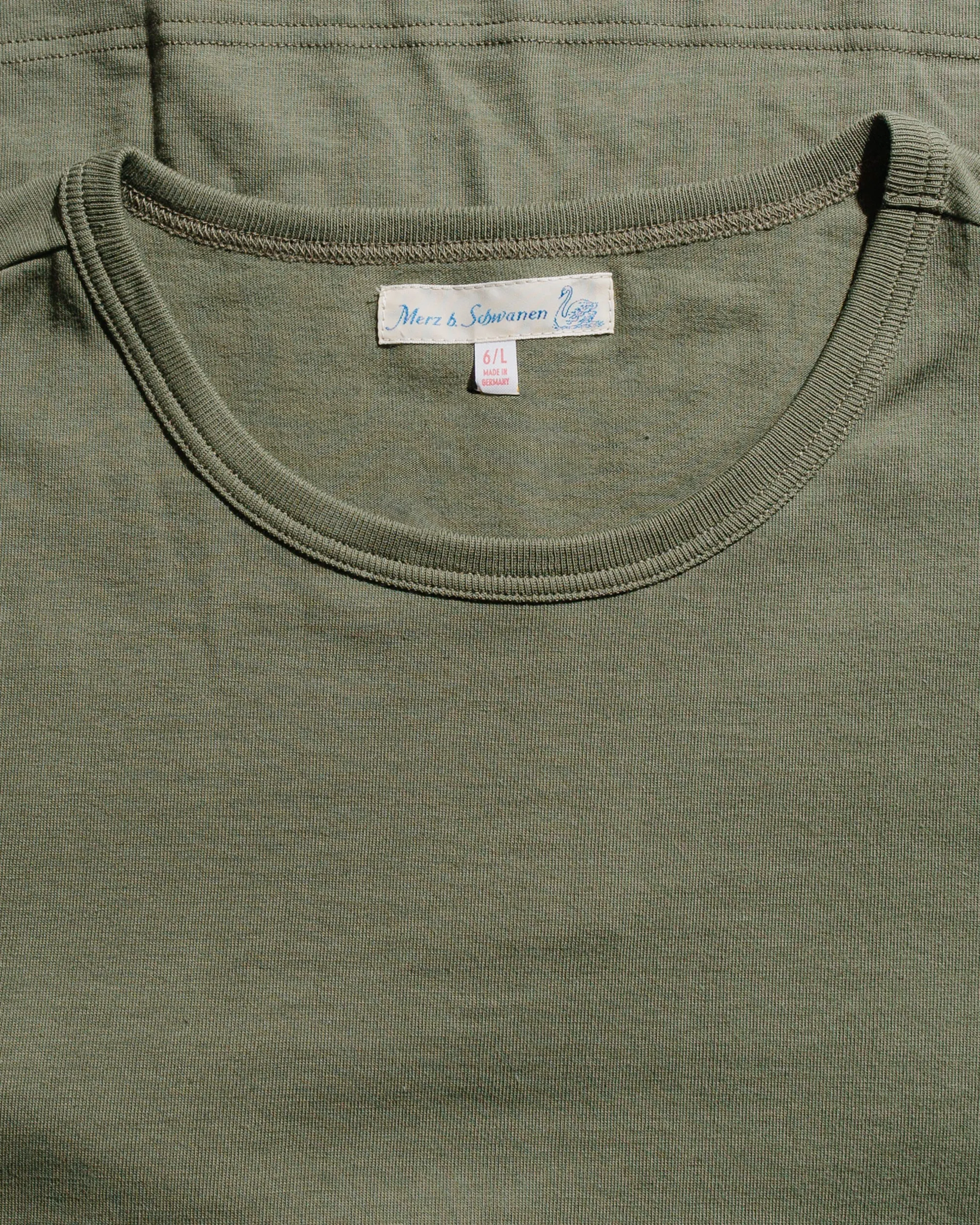 Merz B. Schwanen 1950s Loopwheeled T-Shirt Army sold by Lost & Found product image thumbnail 4