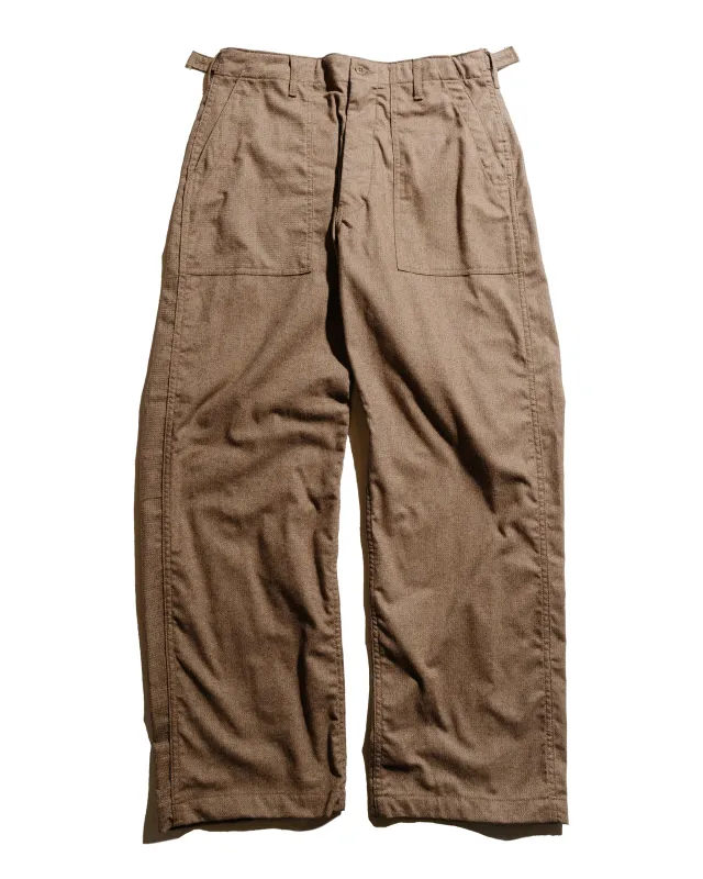 Engineered Garments Workaday Fatigue Pant Brown CP Homespun sold by Lost & Found